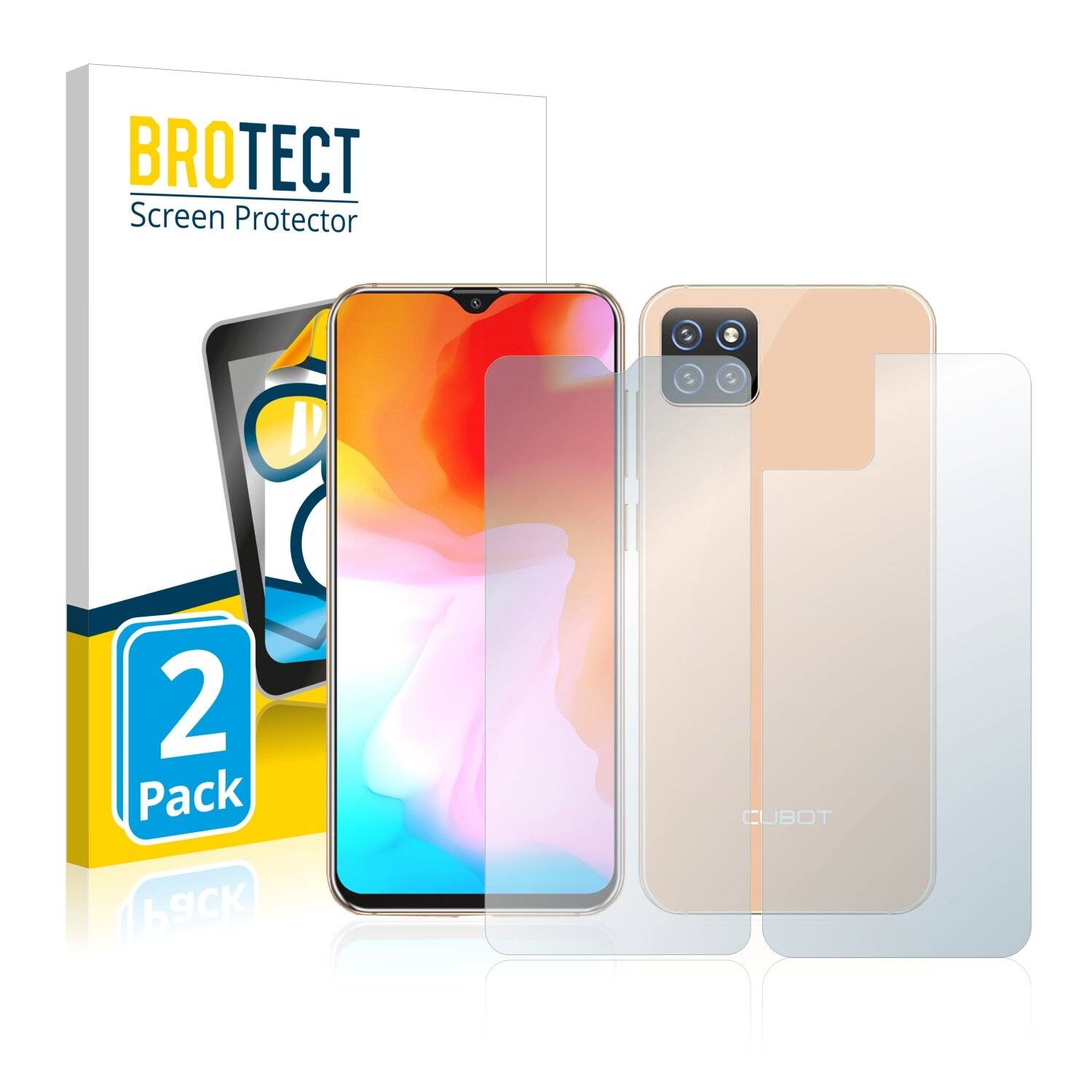 2x BROTECT HD-Clear Displayschutzfolie für Cubot X20 Pro (Vorder +