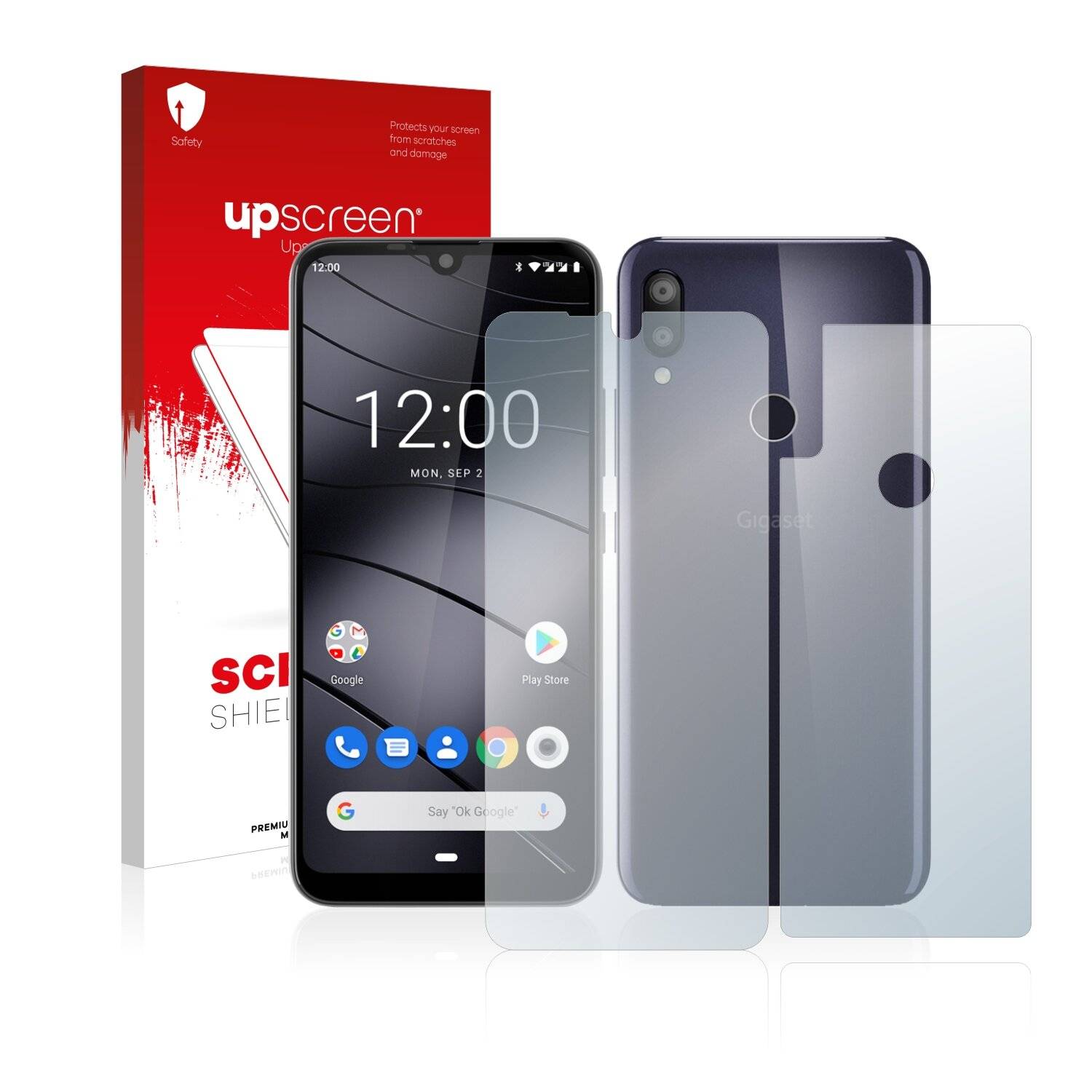 upscreen Scratch Shield Clear Premium Displayschutzfolie für Gigaset GS190 (Vorder +