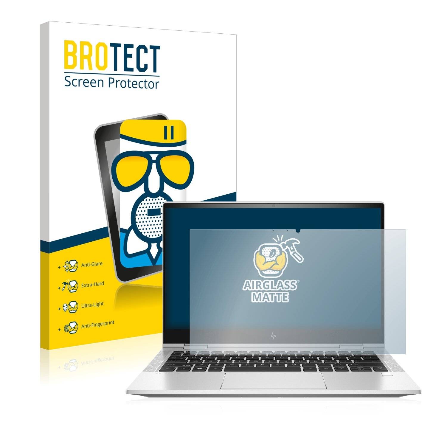 BROTECT AirGlass Matte Schutzglas Folie für HP EliteBook 830 G7