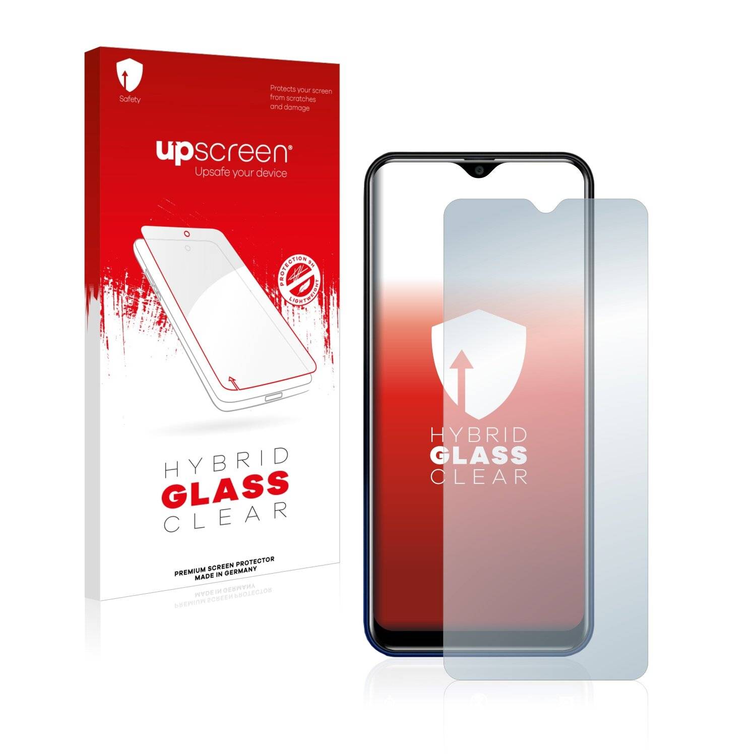 upscreen Hybrid Glass Clear Premium Schutzglas Folie für Oukitel C15