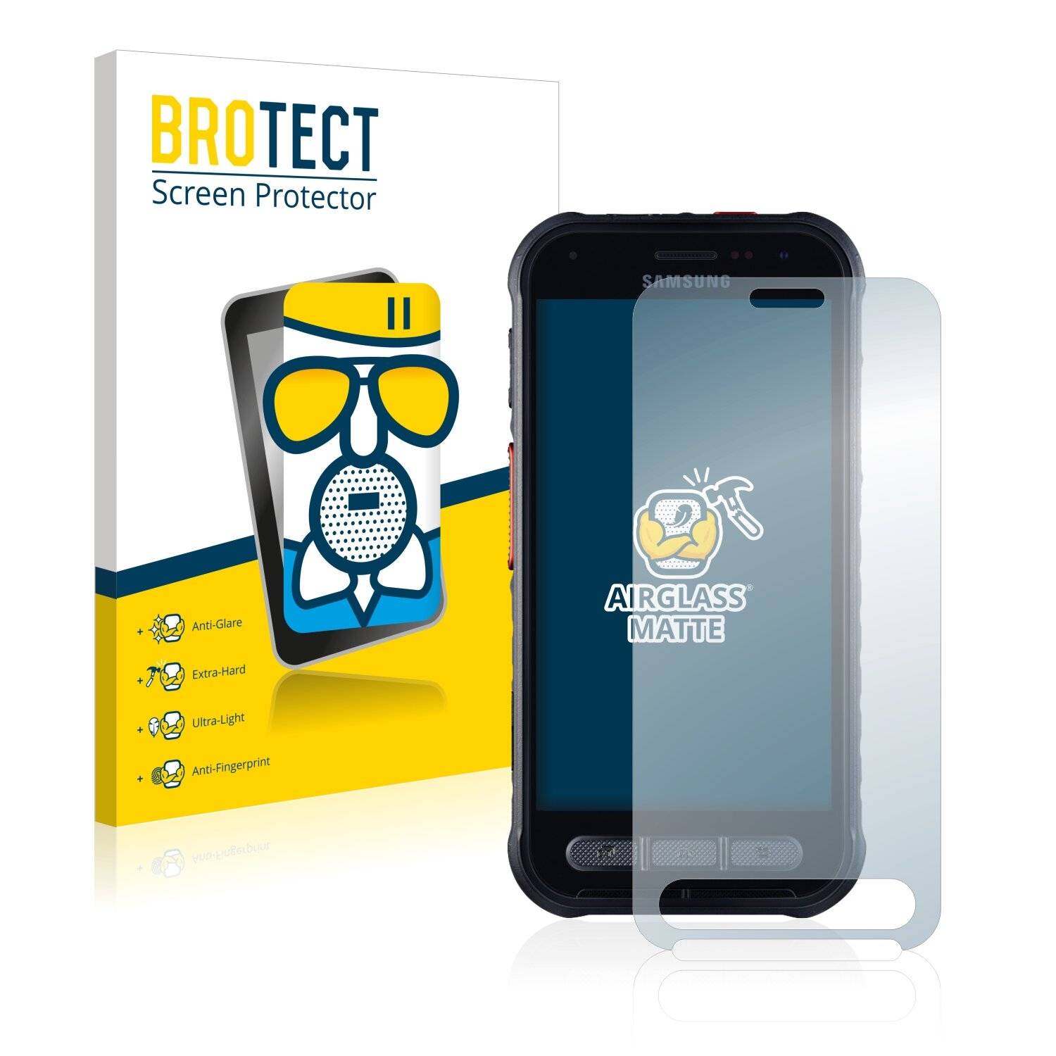 BROTECT AirGlass Matte Schutzglas Folie für Samsung Galaxy Xcover FieldPro