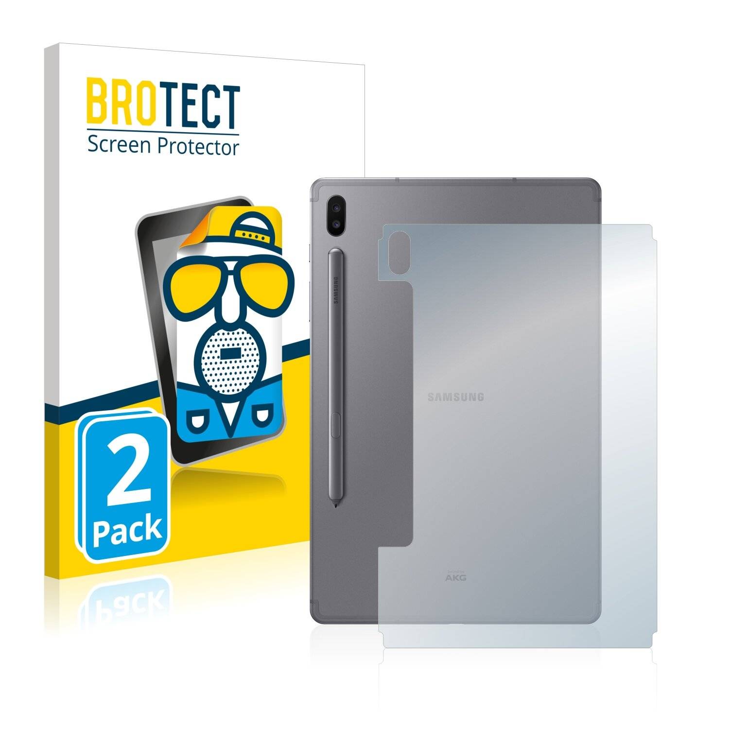 2x BROTECT Matte Displayschutzfolie für Samsung Galaxy Tab S6 2020 (Rückseite) -