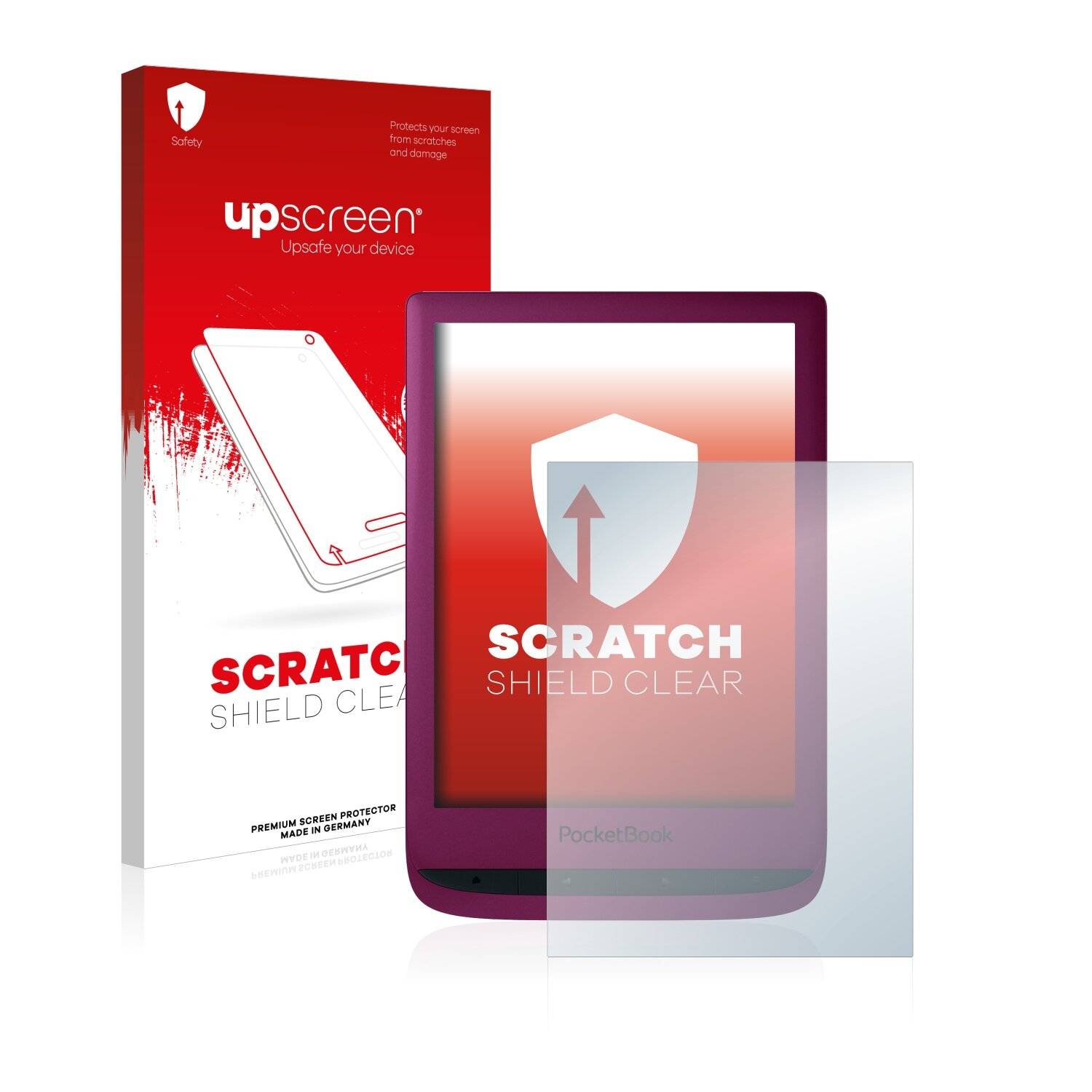 upscreen Scratch Shield Clear Premium Displayschutzfolie für PocketBook Touch Lux