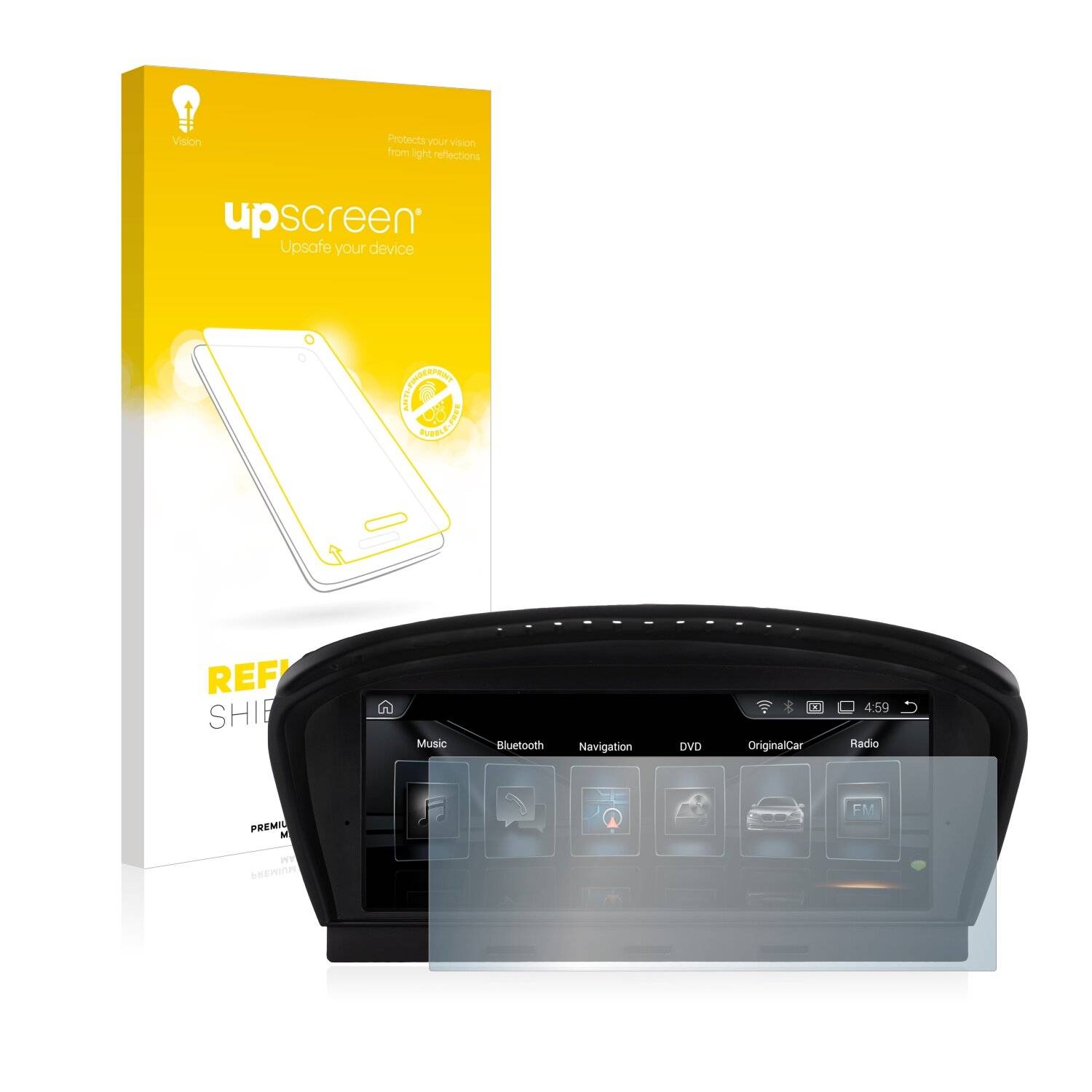 upscreen Reflection Shield Matte Premium Displayschutzfolie für BMW 1 E87 2004-2007 iDrive