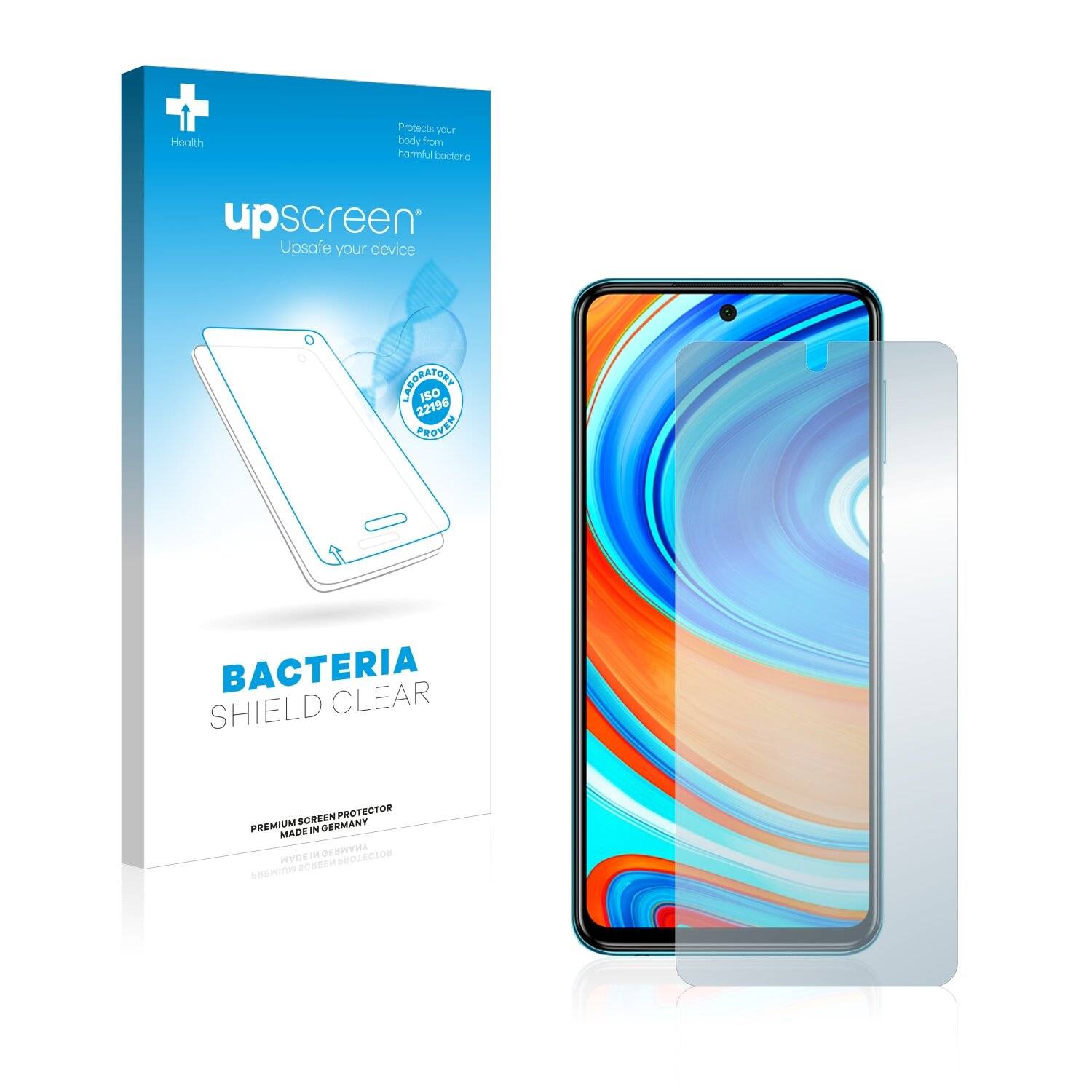 upscreen Bacteria Shield Clear Premium Antibakterielle Displayschutzfolie für Xiaomi Redmi