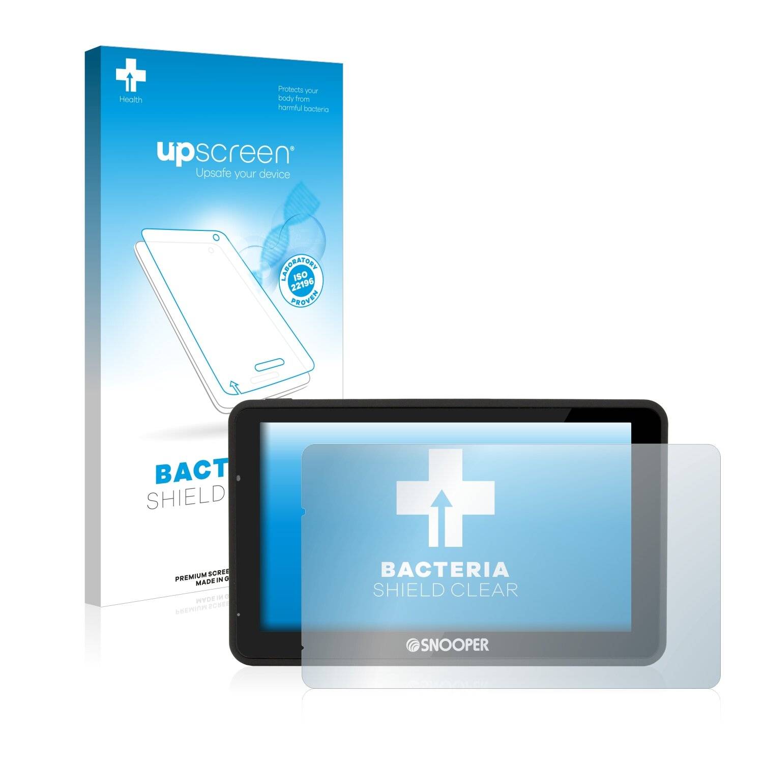 upscreen Bacteria Shield Clear Premium Antibakterielle Displayschutzfolie für Snooper