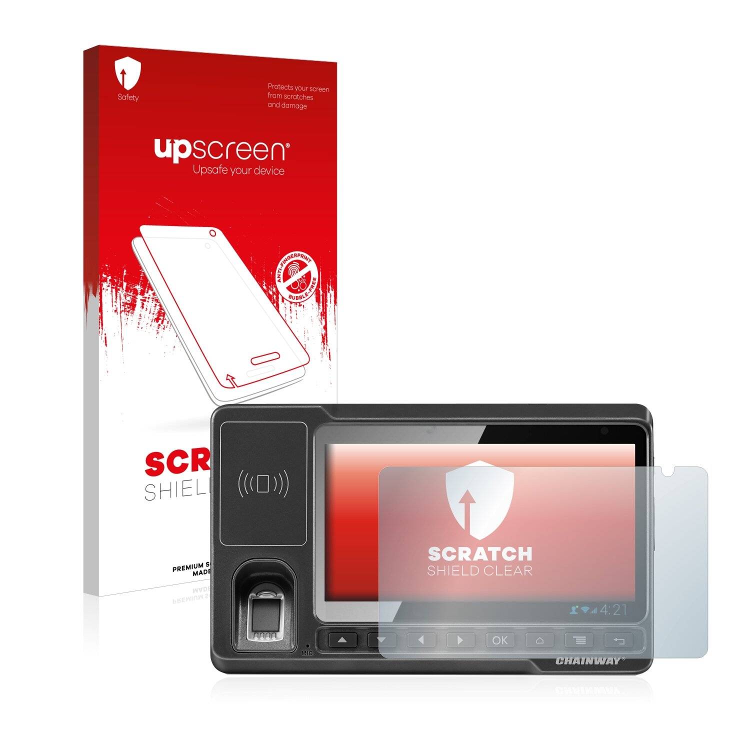 upscreen Scratch Shield Clear Premium Displayschutzfolie für Chainway