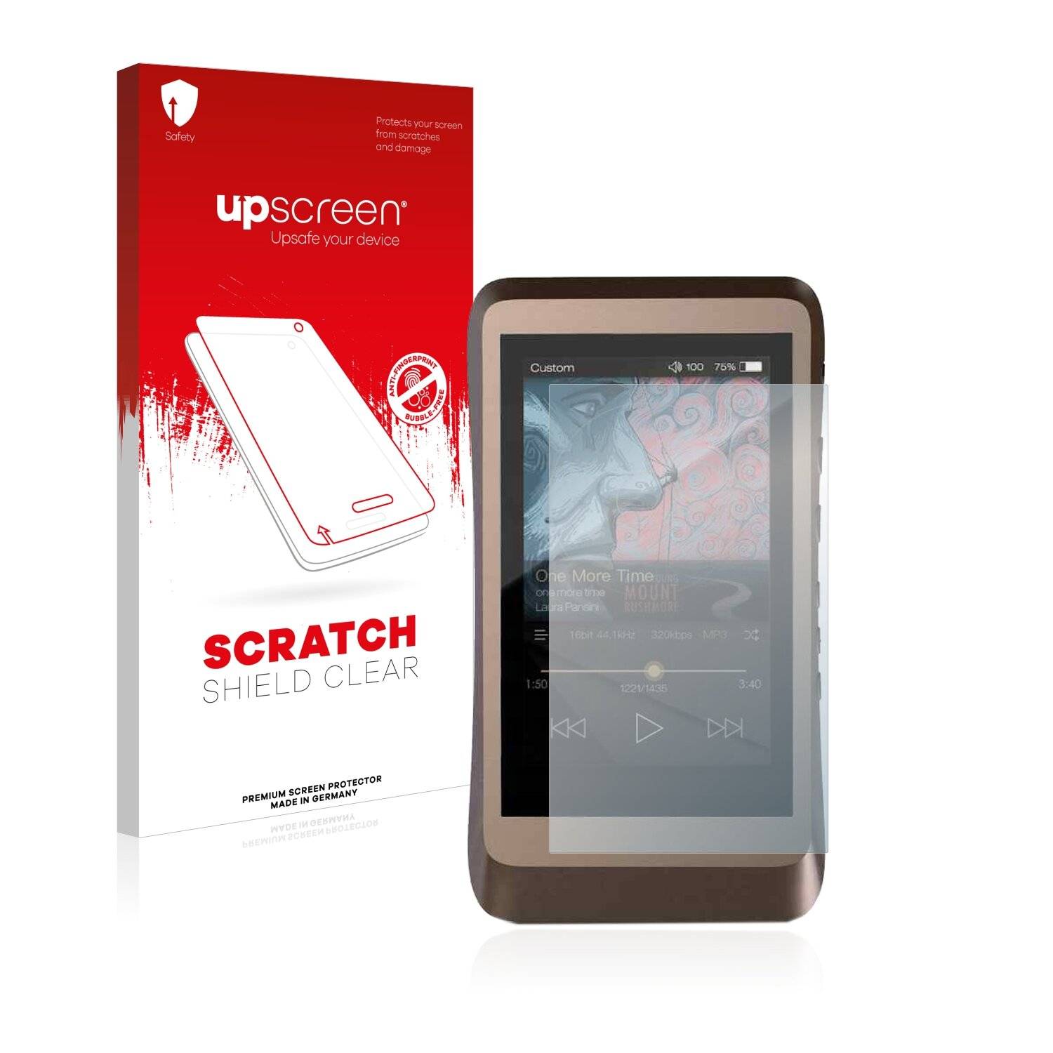 upscreen Scratch Shield Clear Premium Displayschutzfolie für iBasso