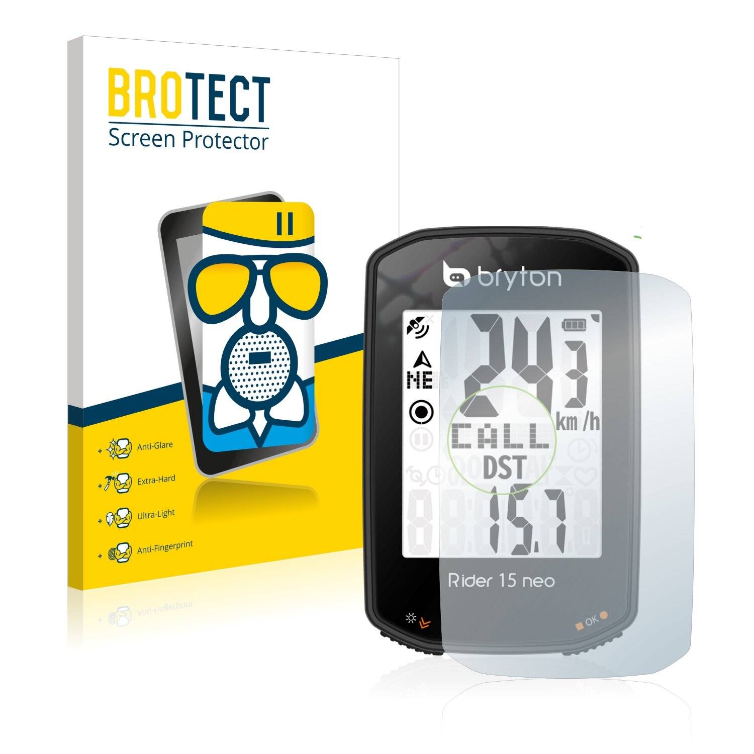 BROTECT AirGlass Matte Schutzglas Folie für Bryton Rider 15