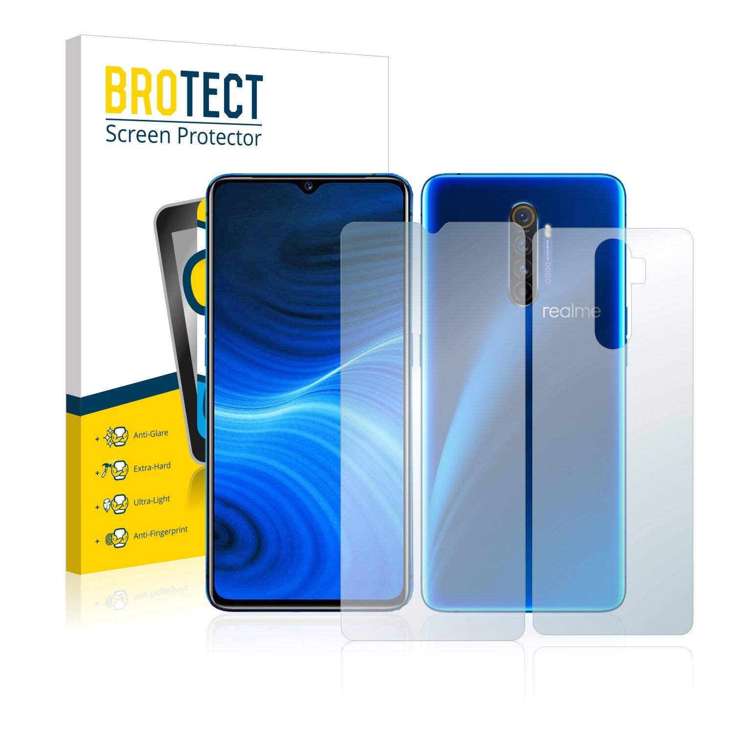 BROTECT AirGlass Matte Schutzglas Folie für Realme X2 Pro (Vorder +