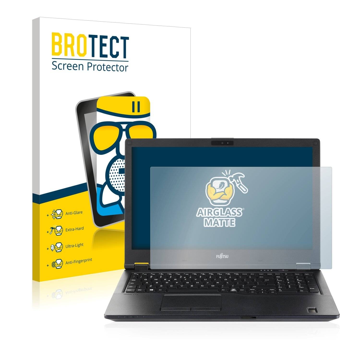 BROTECT AirGlass Matte Schutzglas Folie für Fujitsu Lifebook