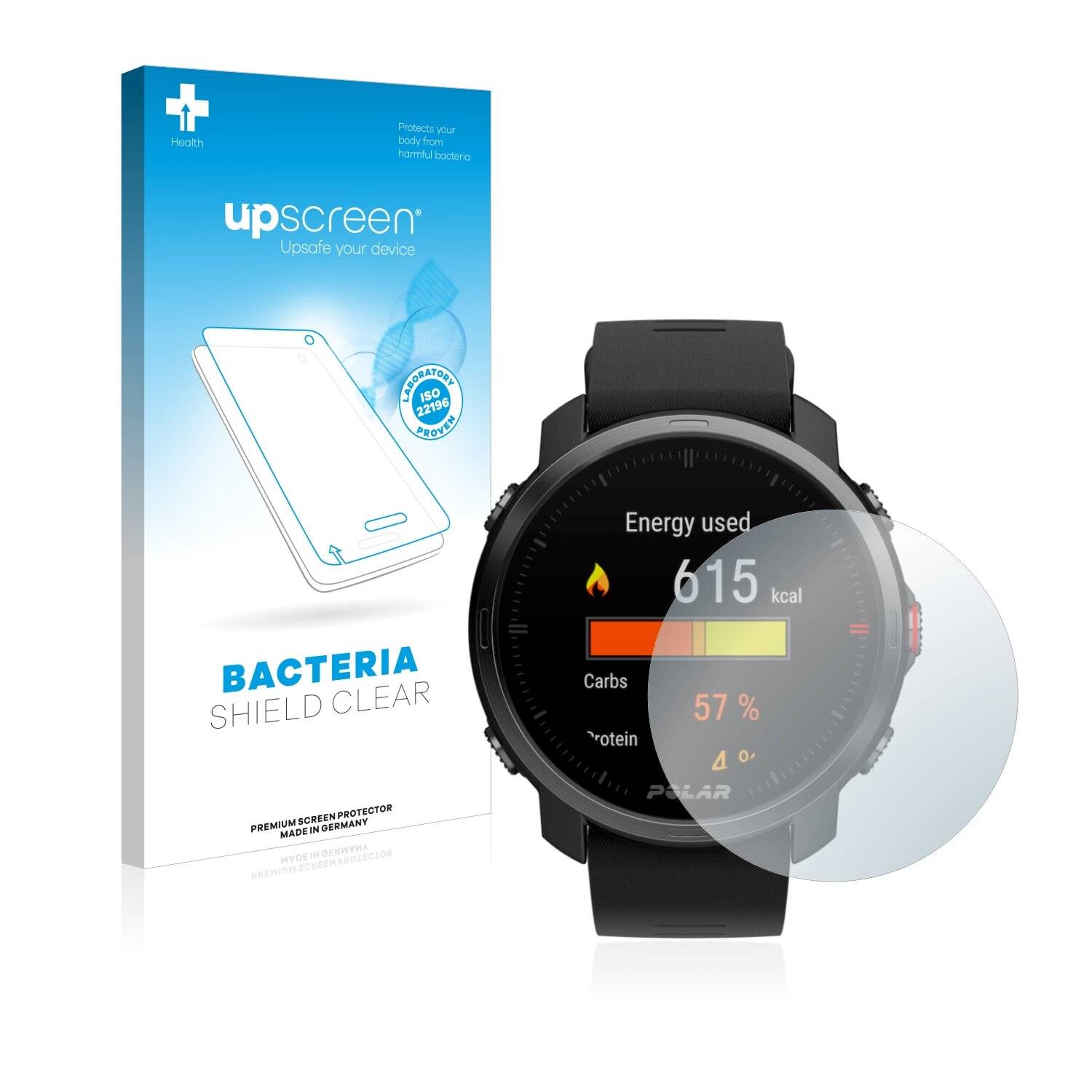 upscreen Bacteria Shield Clear Premium Antibakterielle Displayschutzfolie für Polar Grit