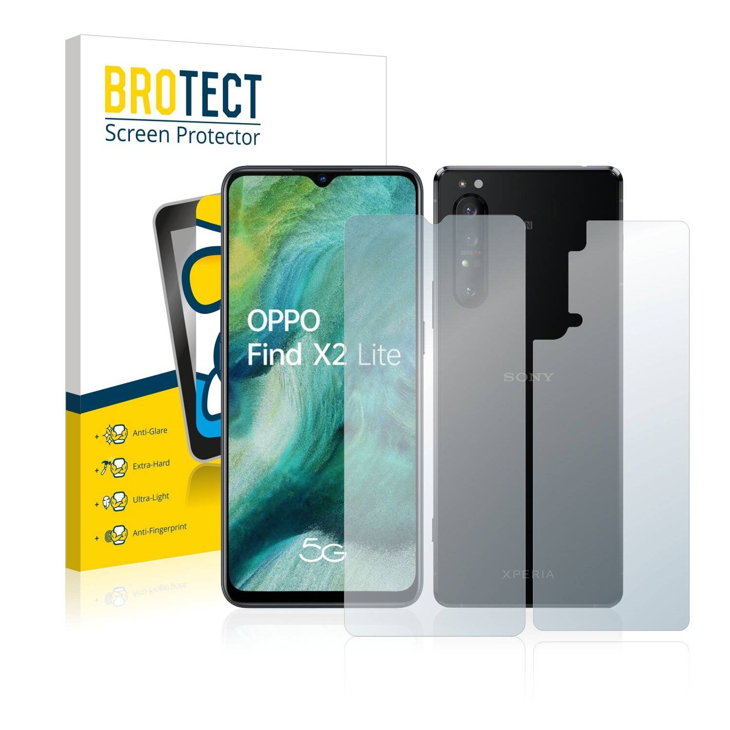 BROTECT AirGlass Matte Schutzglas Folie für Oppo Find X2 Lite (Vorder +