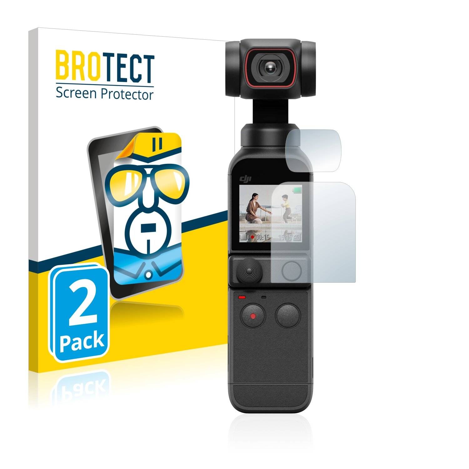 2x BROTECT HD-Clear Displayschutzfolie für DJI Osmo Pocket 2 (Display +
