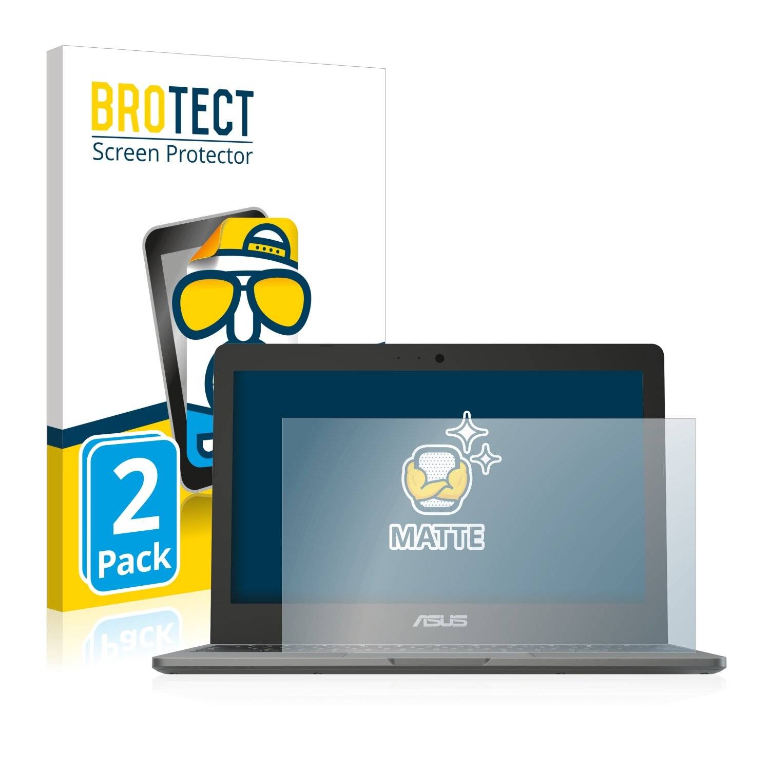 2x BROTECT Matte Displayschutzfolie für Asus Chromebook C223 - Entspiegelt,