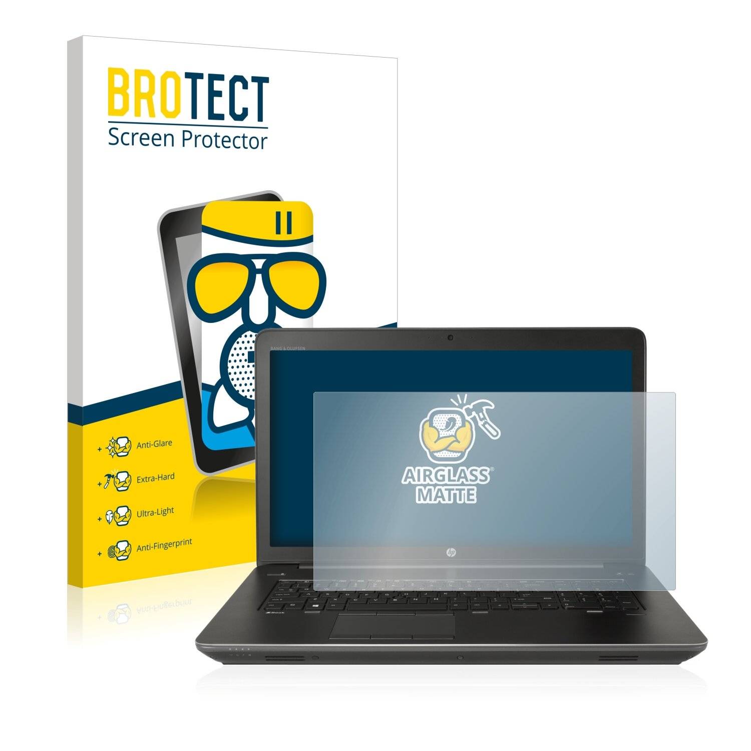 BROTECT AirGlass Matte Schutzglas Folie für HP