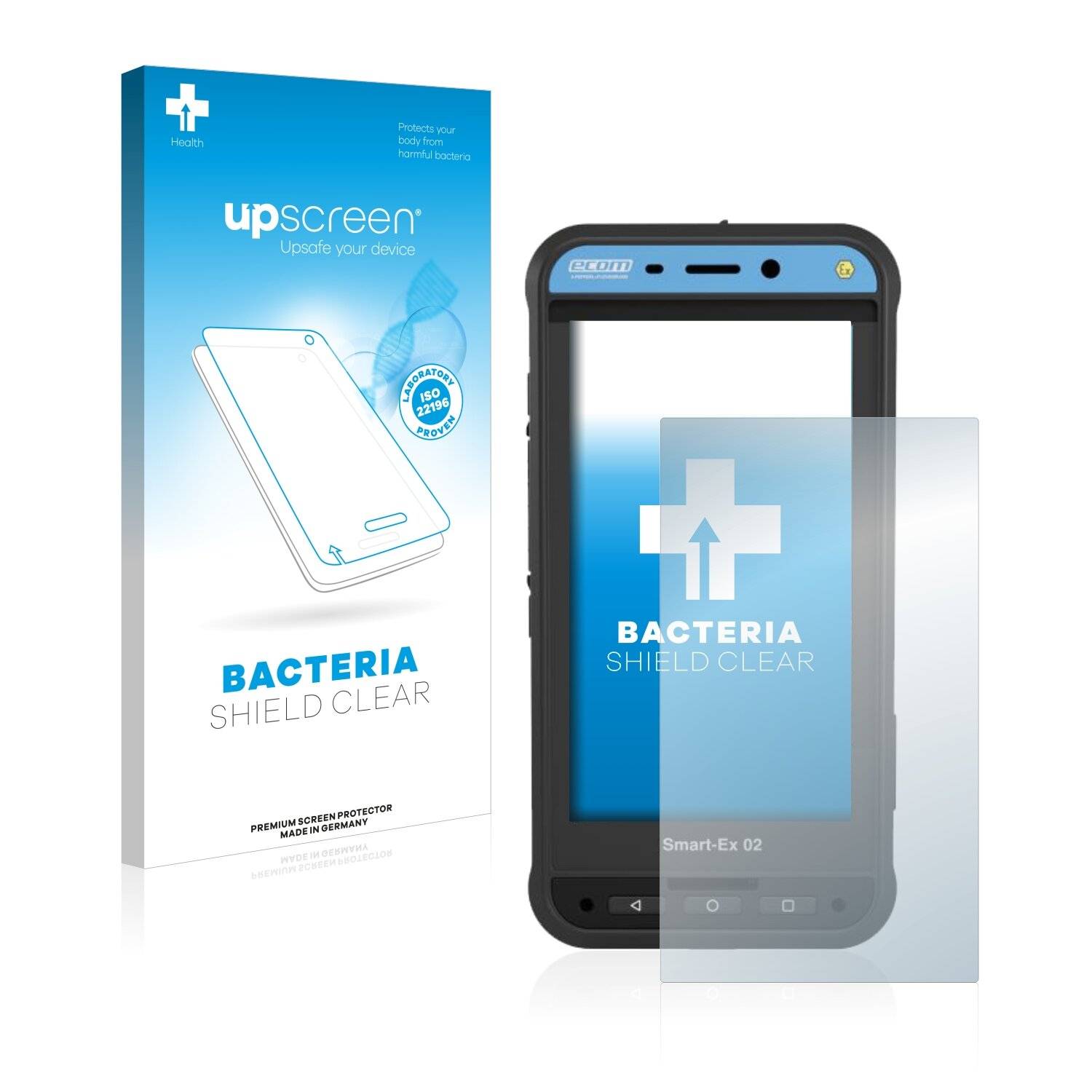 upscreen Bacteria Shield Clear Premium Antibakterielle Displayschutzfolie für Ecom Smart-Ex