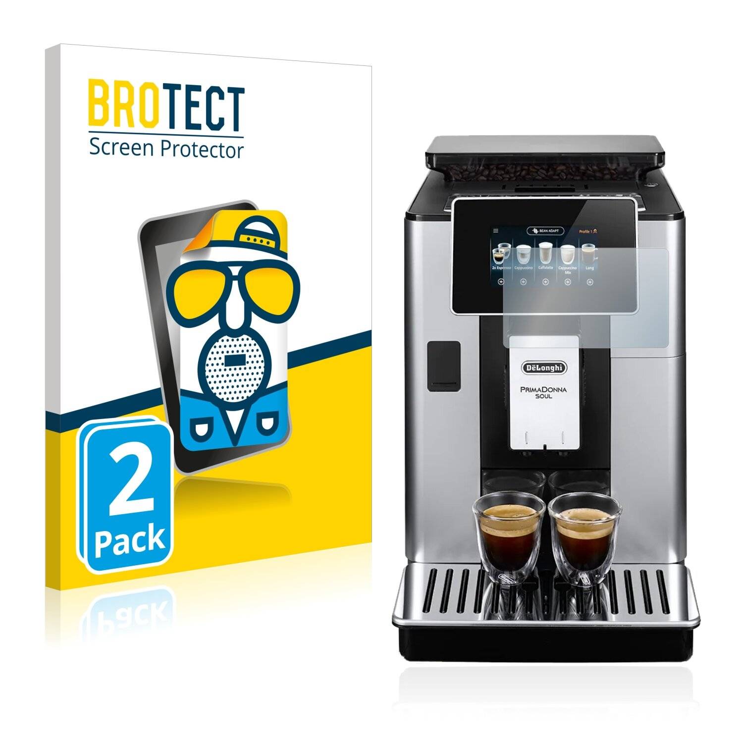 2x BROTECT Matte Displayschutzfolie für DeLonghi PrimaDonna Soul ECAM610.74.MB -