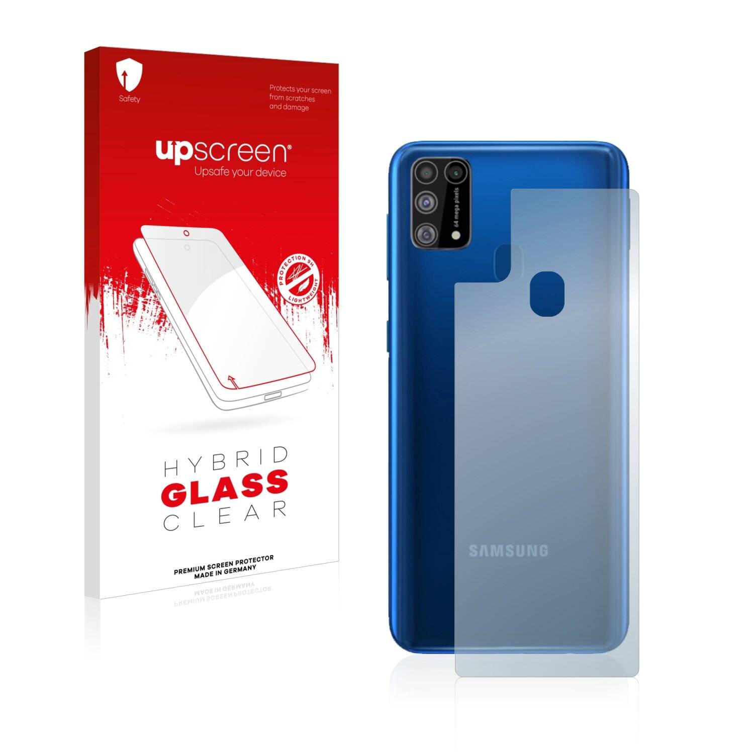 upscreen Hybrid Glass Clear Premium Schutzglas Folie für Samsung Galaxy M31
