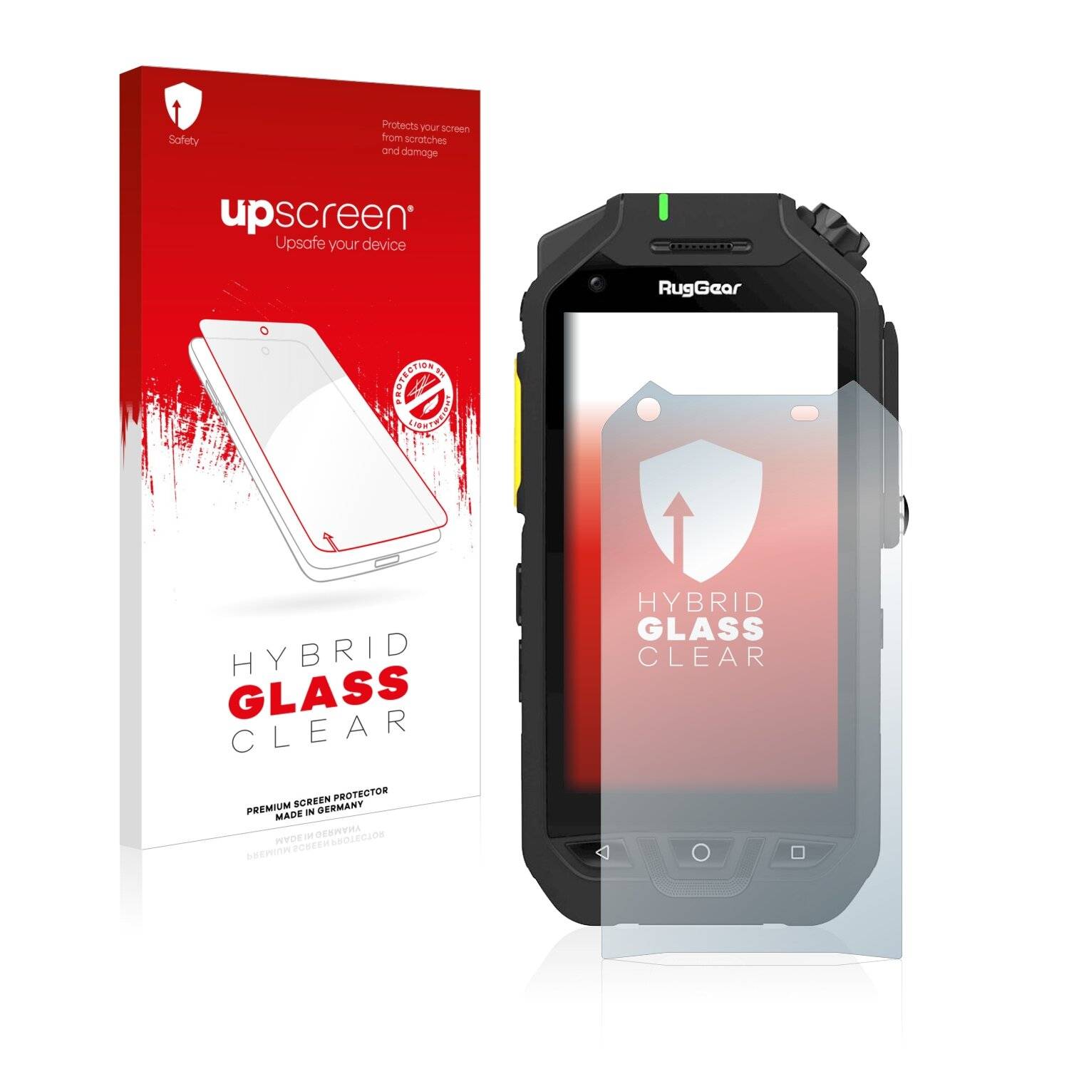 upscreen Hybrid Glass Clear Premium Schutzglas Folie für RugGear