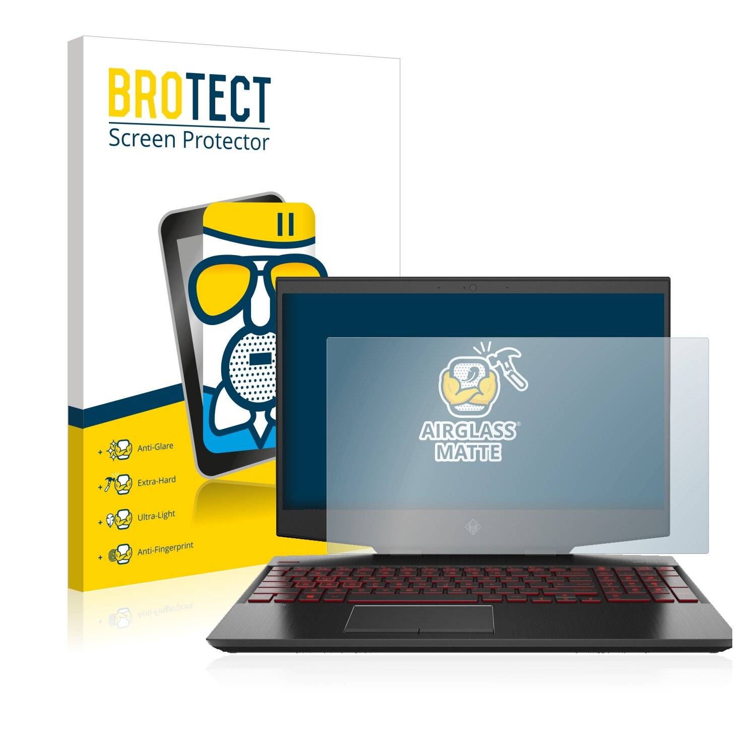 BROTECT AirGlass Matte Schutzglas Folie für HP Omen