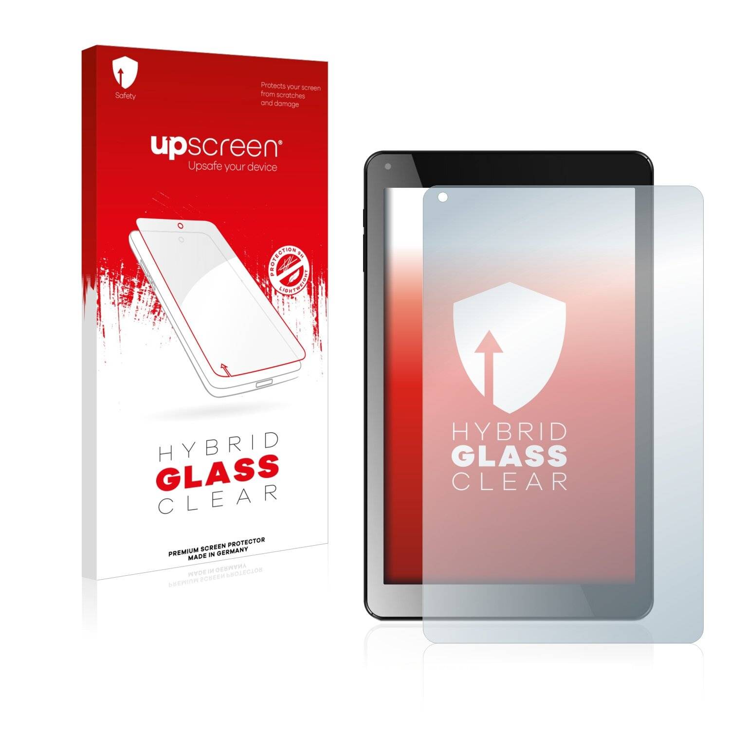 upscreen Hybrid Glass Clear Premium Schutzglas Folie für Odys Xelio Pro 10