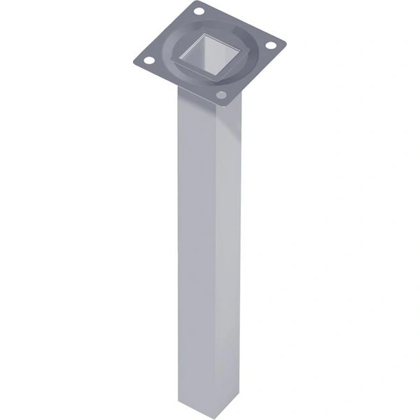 Stahlrohrmöbelfüsse silberfarb.200mm eckig Stahlrohrmöbelfüsse silberfarb.200mm eckig