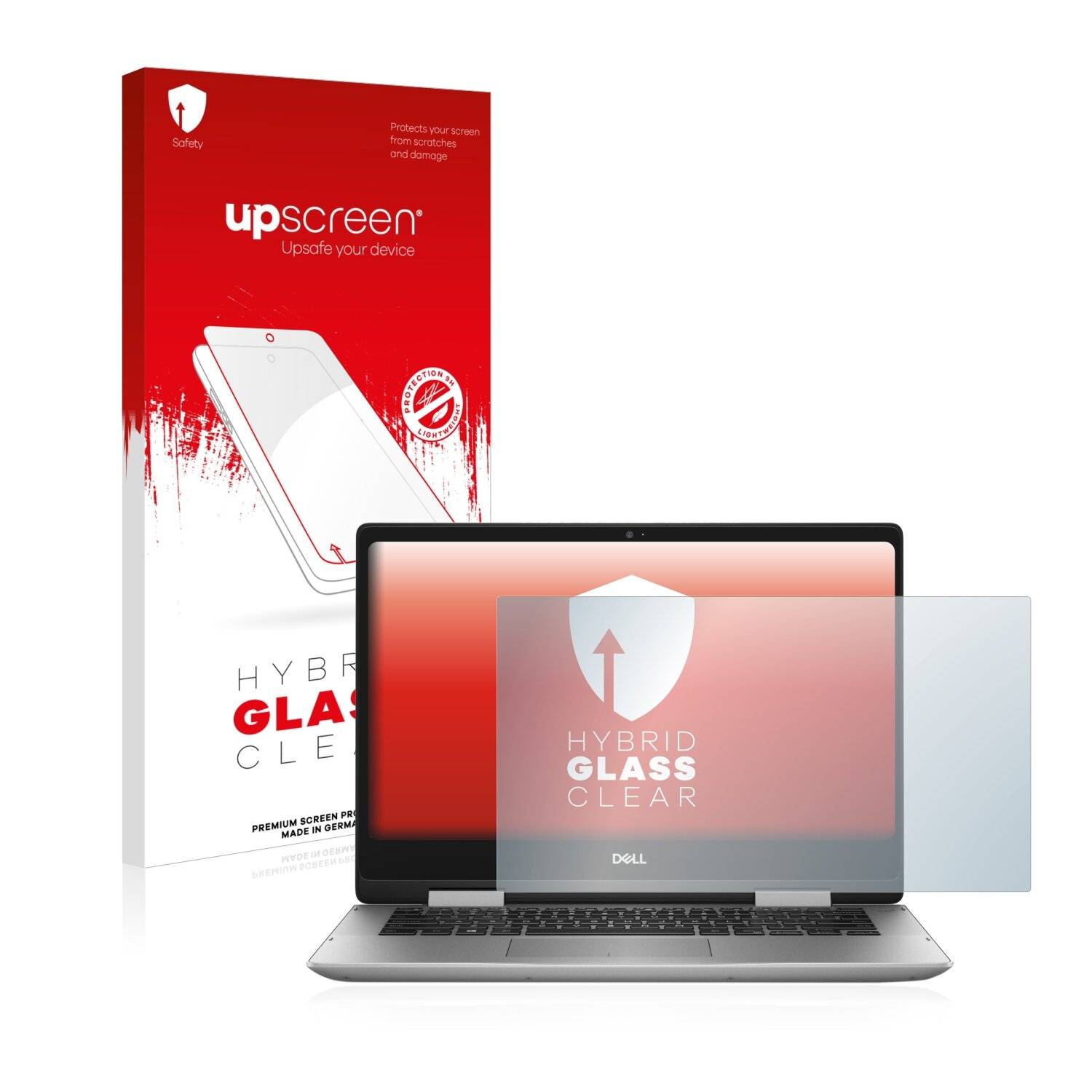 upscreen Hybrid Glass Clear Premium Schutzglas Folie für Dell Inspiron 3482