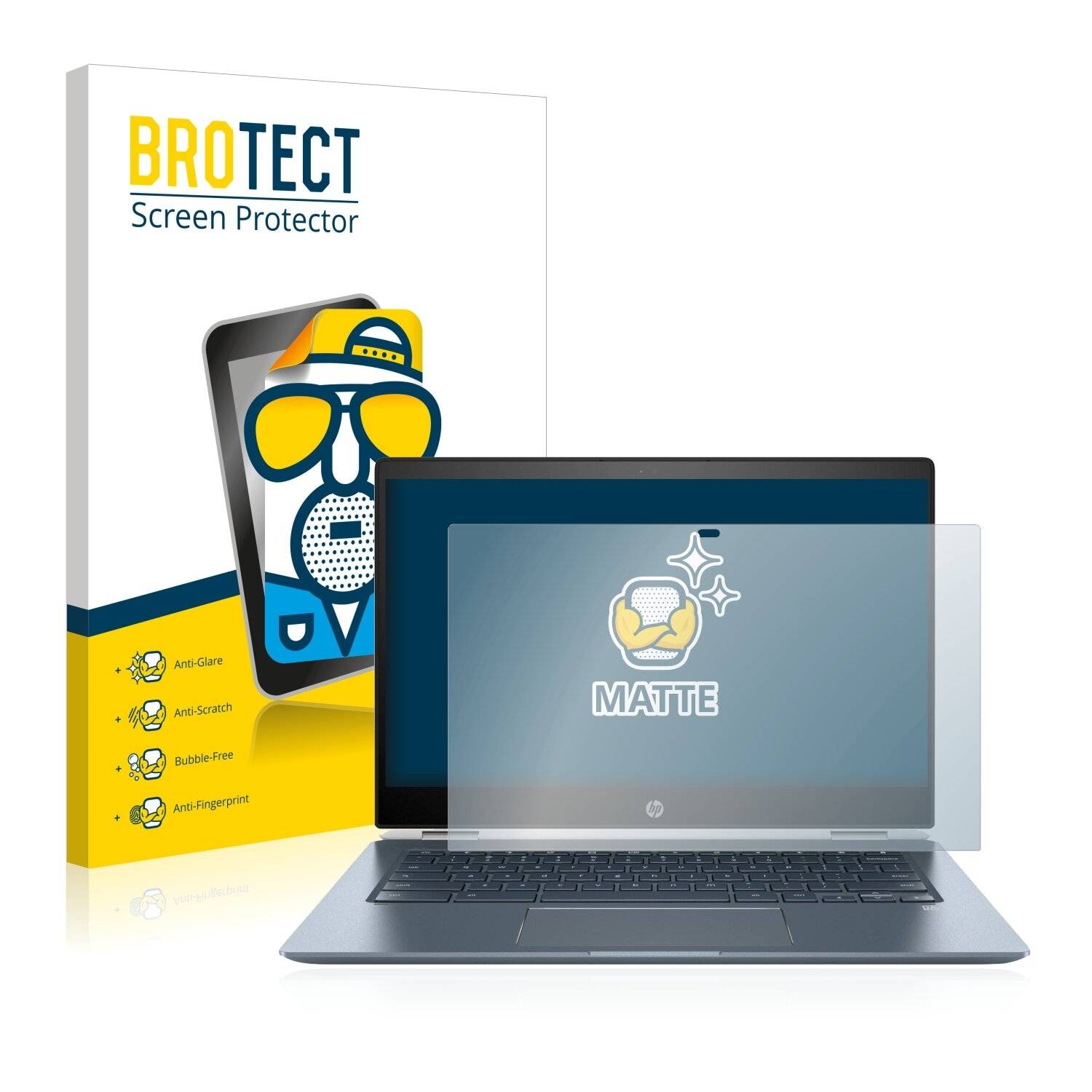 BROTECT Matte Displayschutzfolie für HP Chromebook x360 14-da0000ng - Entspiegelt,