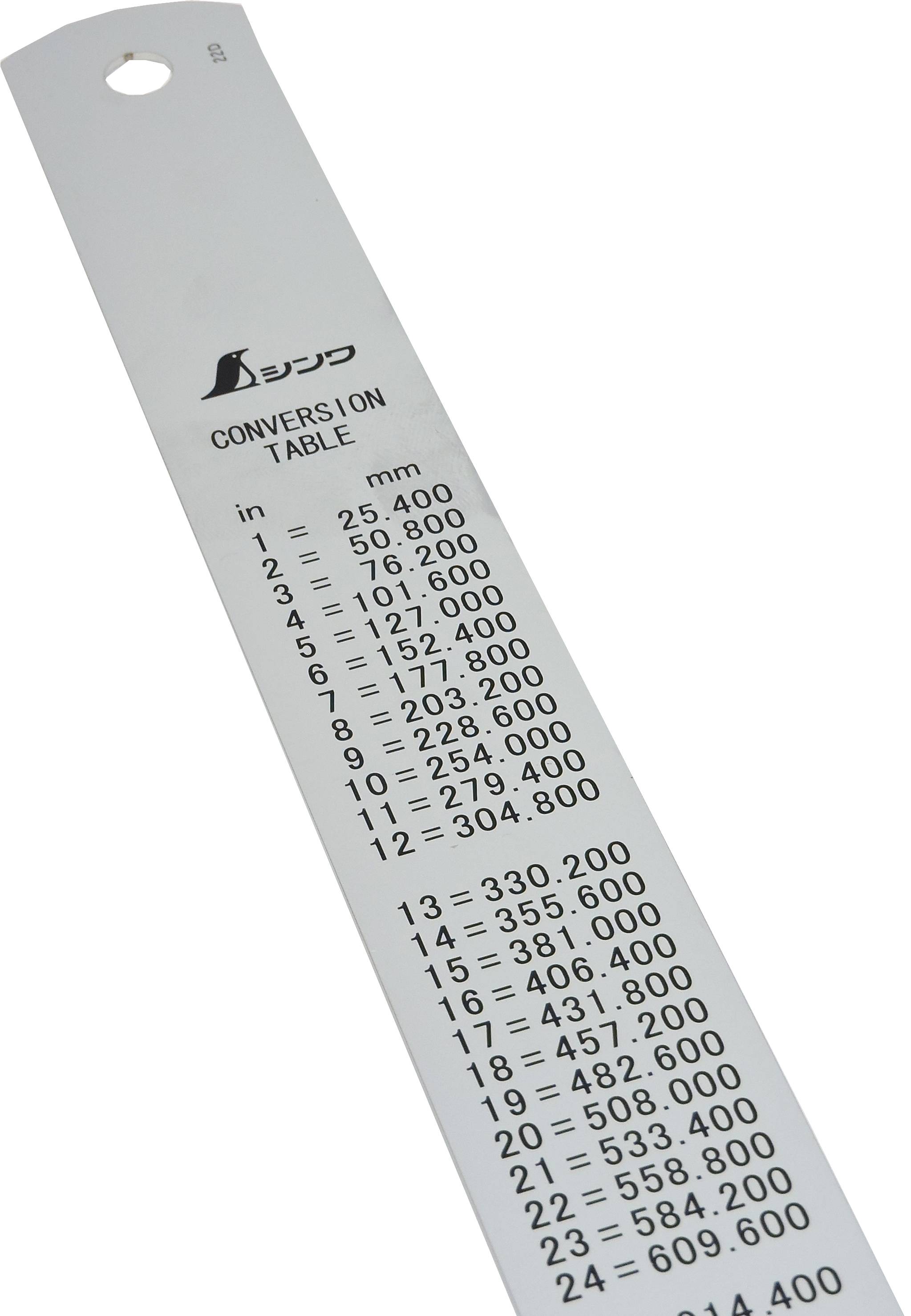 FAMEX 12525 Shinwa Lineal aus Edelstahl 60 cm mit Pick-Up -Stahllineal Metalllineal - 13137