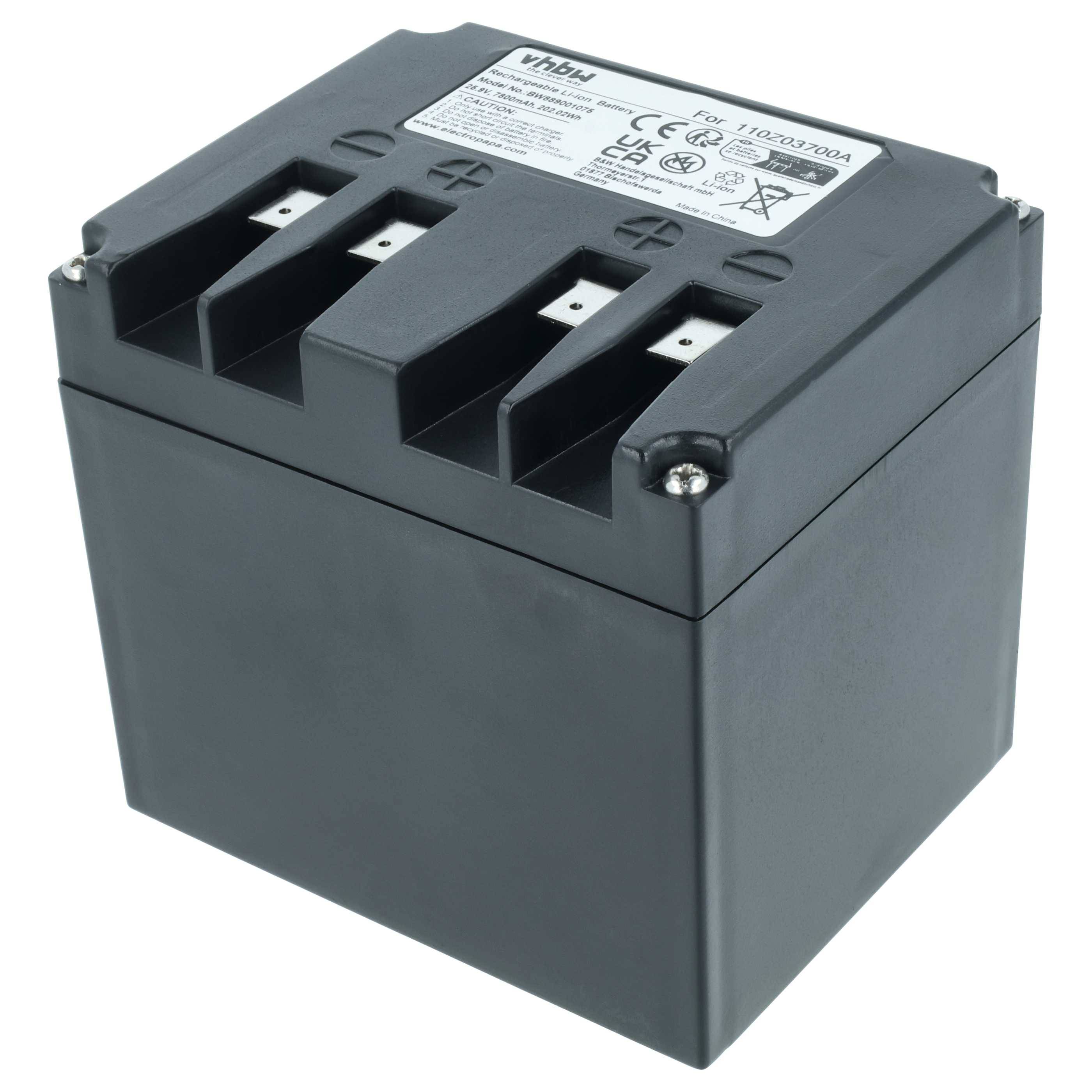 vhbw Akku kompatibel mit Lizard M480, M440, Q6, M485, M4, S14, S1, S2, S14N Rasenroboter Rasenmäher (7800mAh 25,9V Li-Ion)