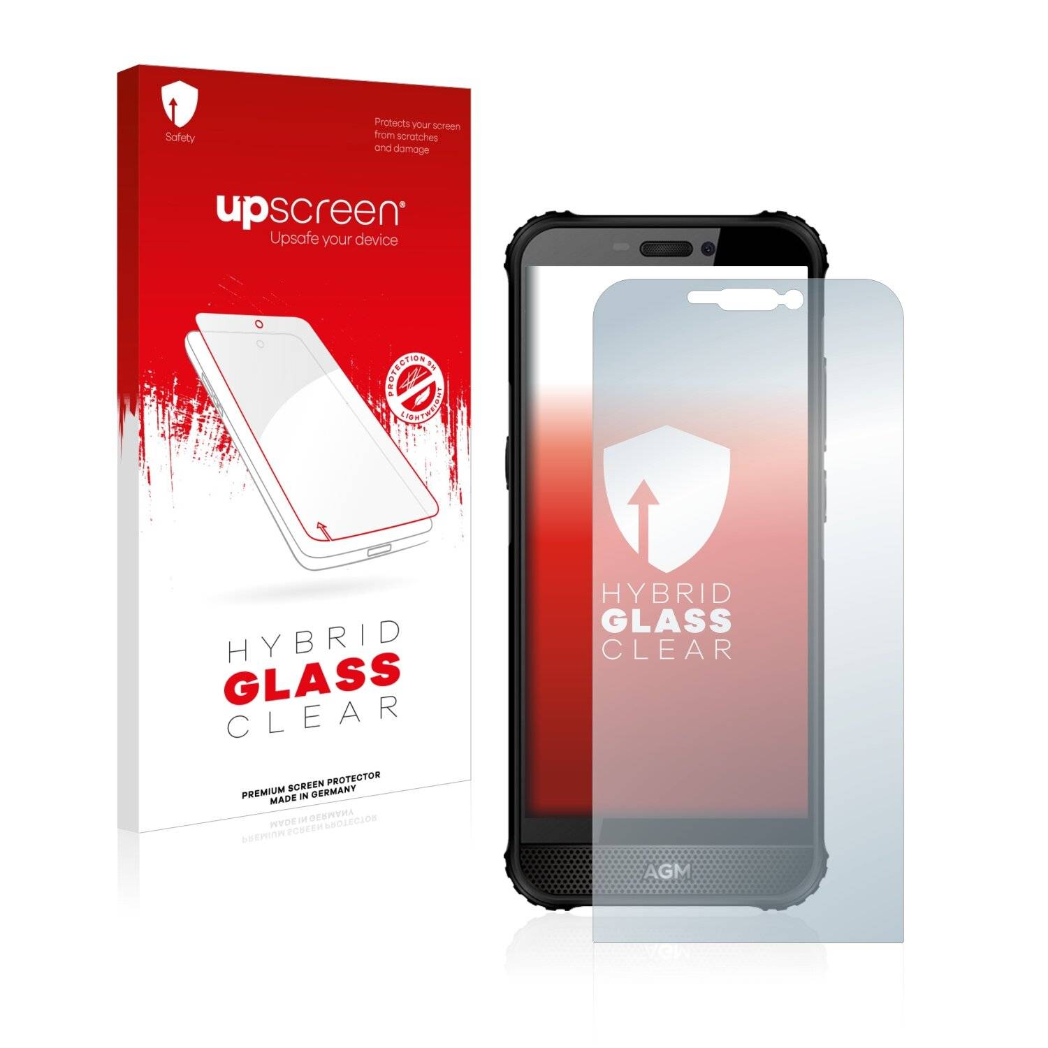 upscreen Hybrid Glass Clear Premium Schutzglas Folie für AGM