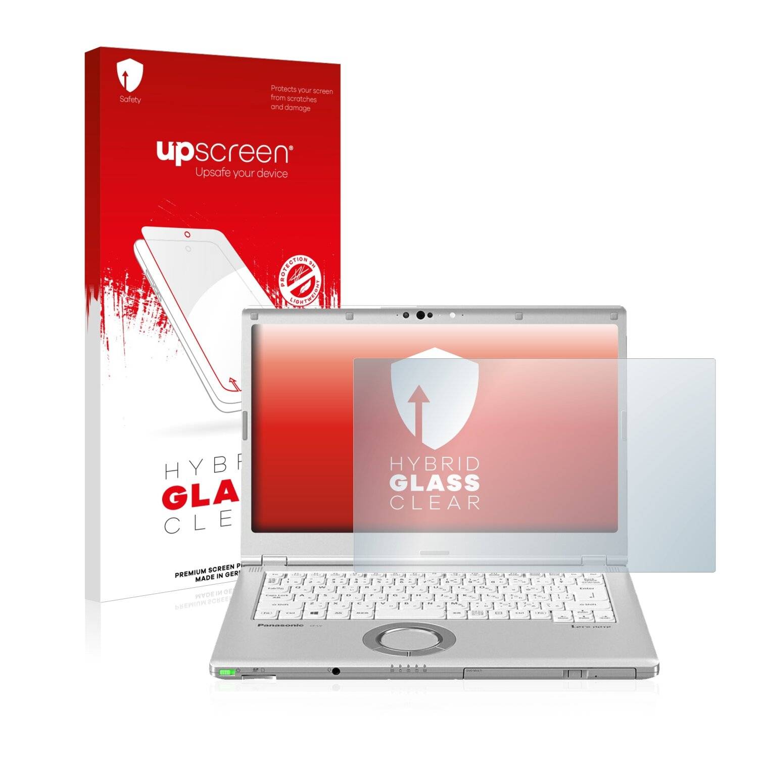 upscreen Hybrid Glass Clear Premium Schutzglas Folie für Panasonic Toughbook