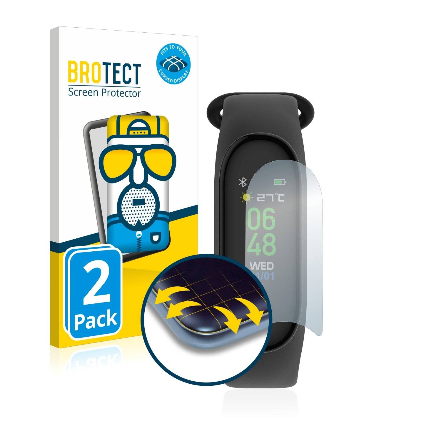 2x BROTECT Flex Matte Full-Cover Displayschutzfolie für Denver