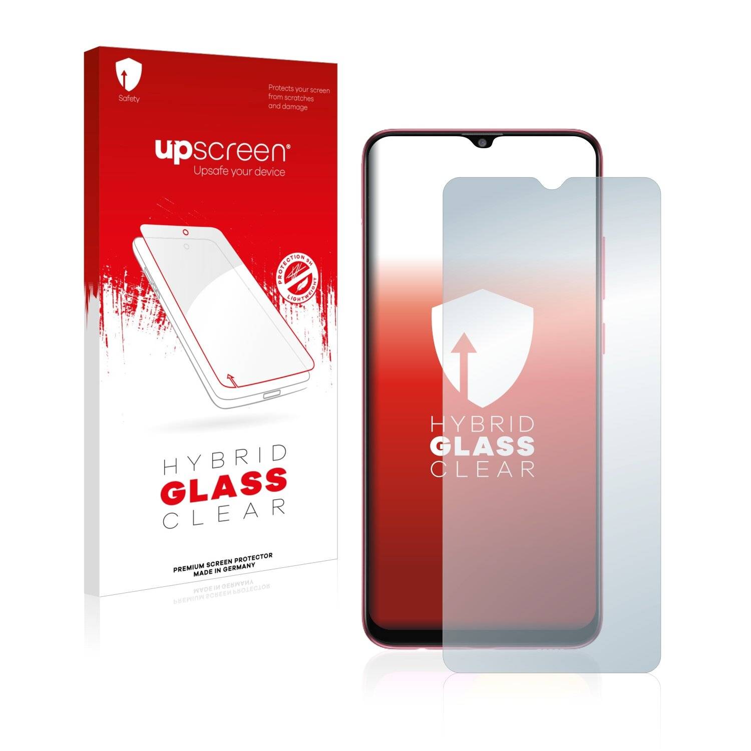 upscreen Hybrid Glass Clear Premium Schutzglas Folie für Samsung Galaxy