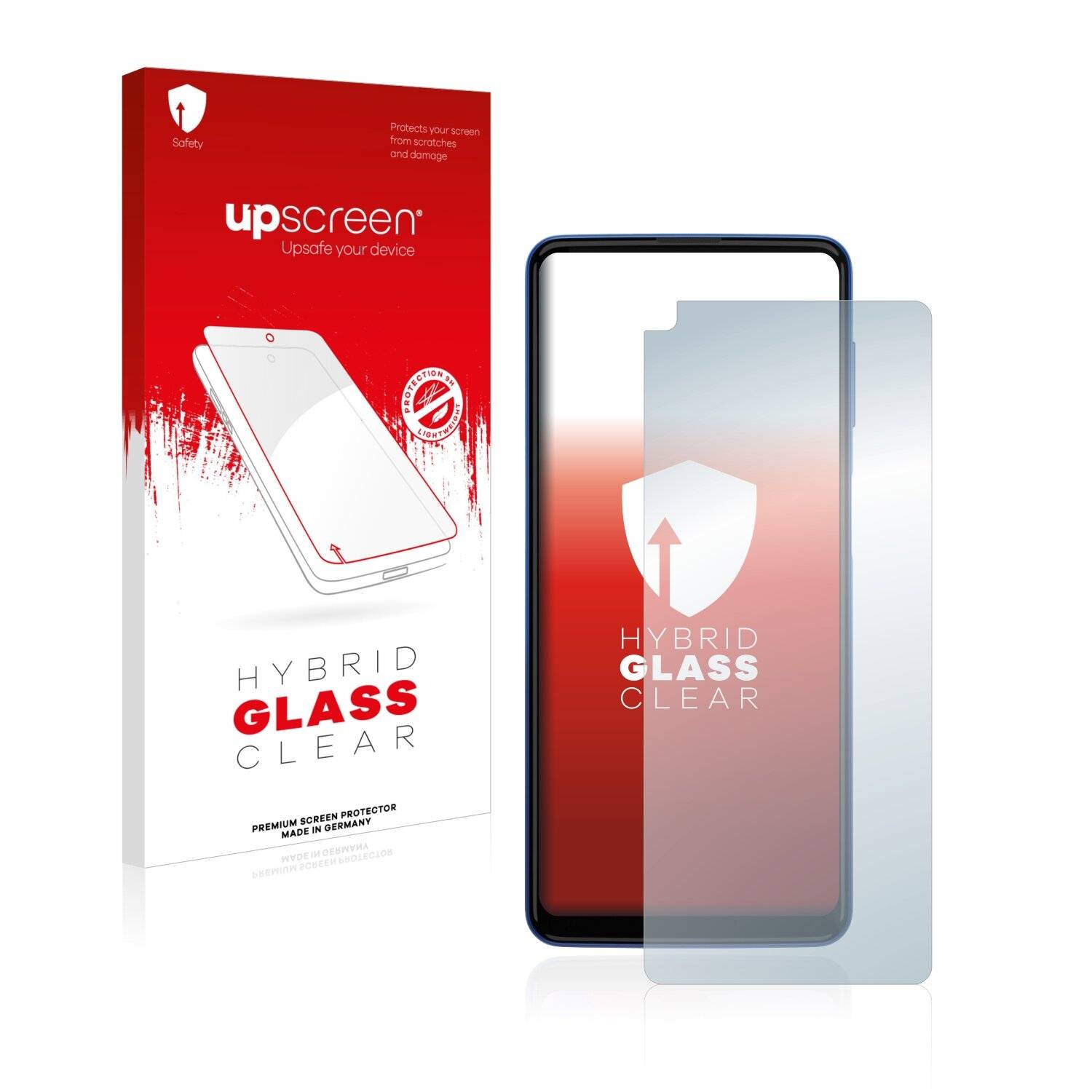 upscreen Hybrid Glass Clear Premium Schutzglas Folie für Motorola Moto G Power