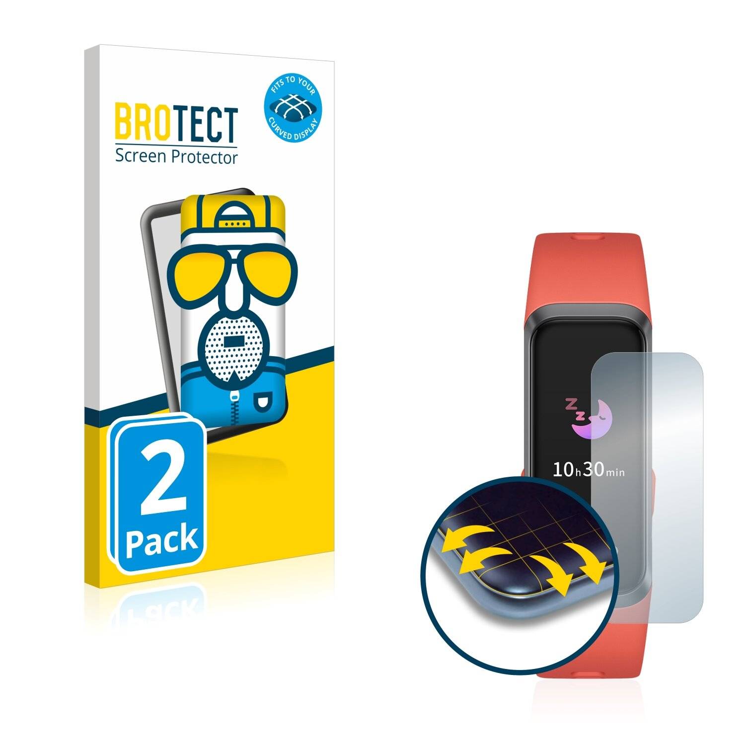 2x BROTECT Flex Matte Full-Cover Displayschutzfolie für Huawei Band