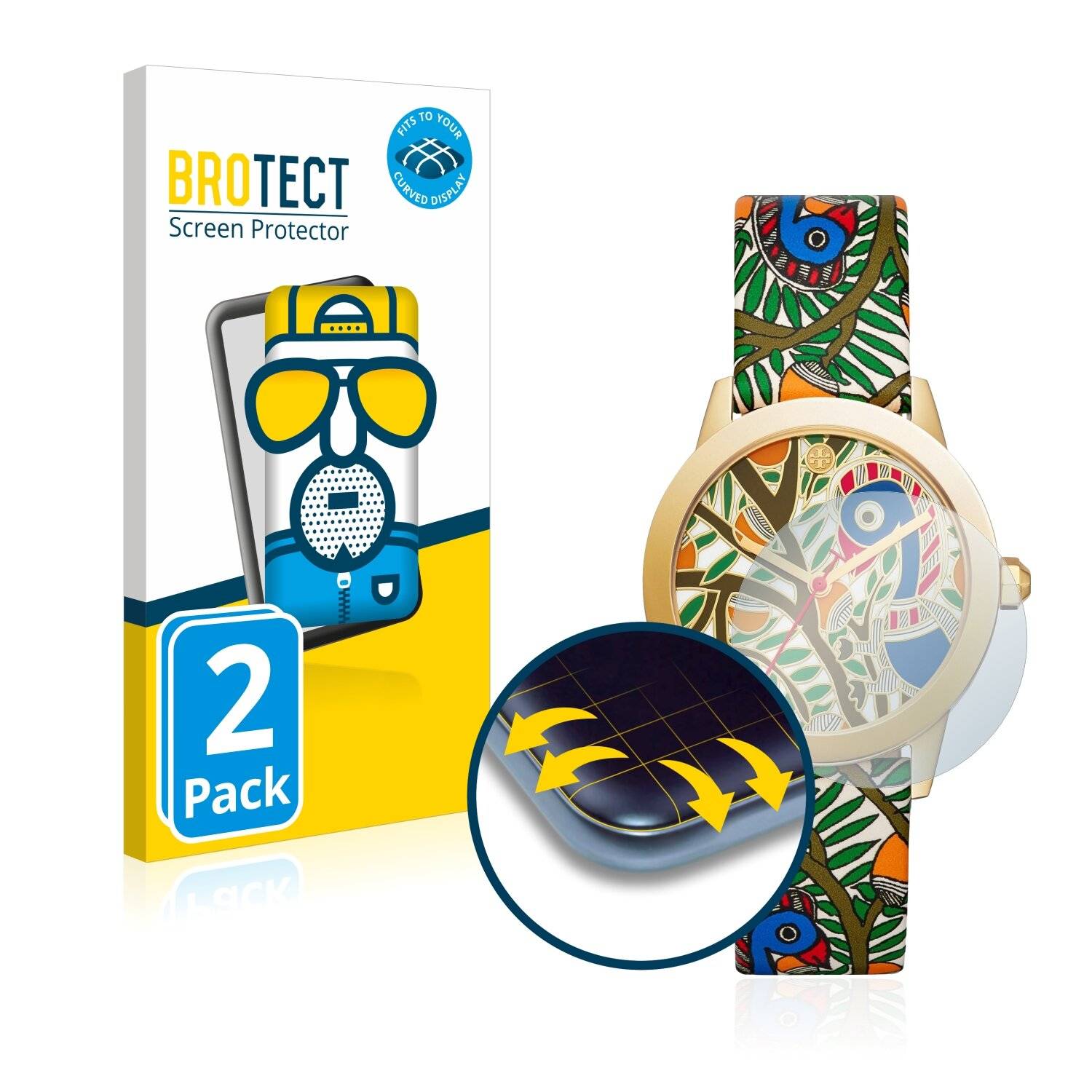 2x BROTECT Flex Matte Full-Cover Displayschutzfolie für Tory Burch Gigi Watch