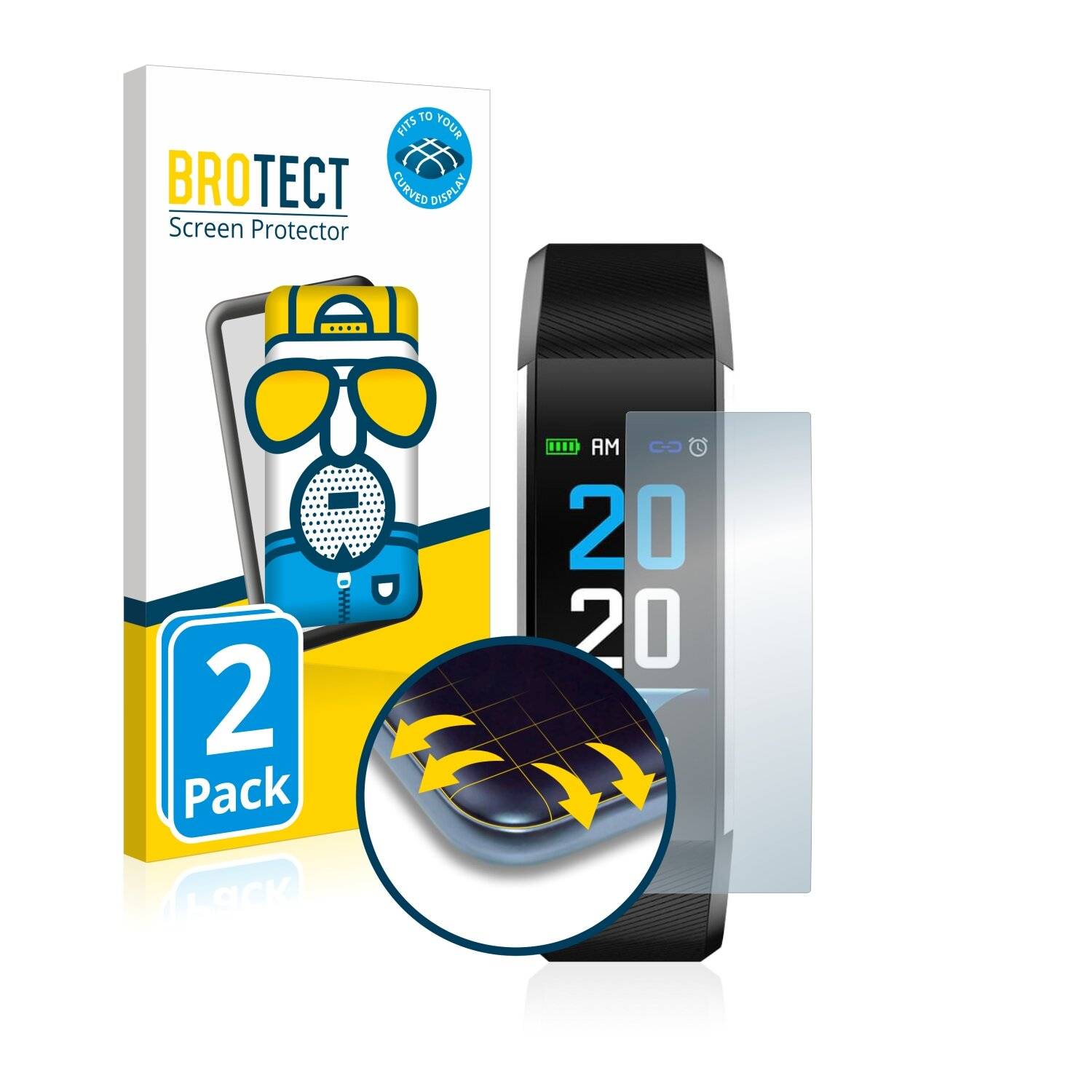 2x BROTECT Flex Matte Full-Cover Displayschutzfolie für Denver