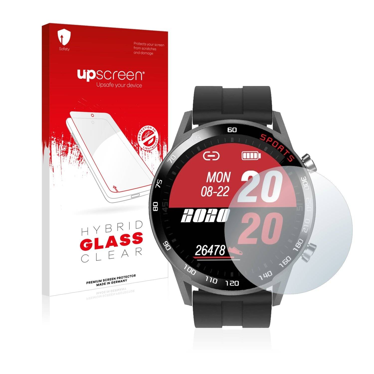 upscreen Hybrid Glass Clear Premium Schutzglas Folie für BingoFit