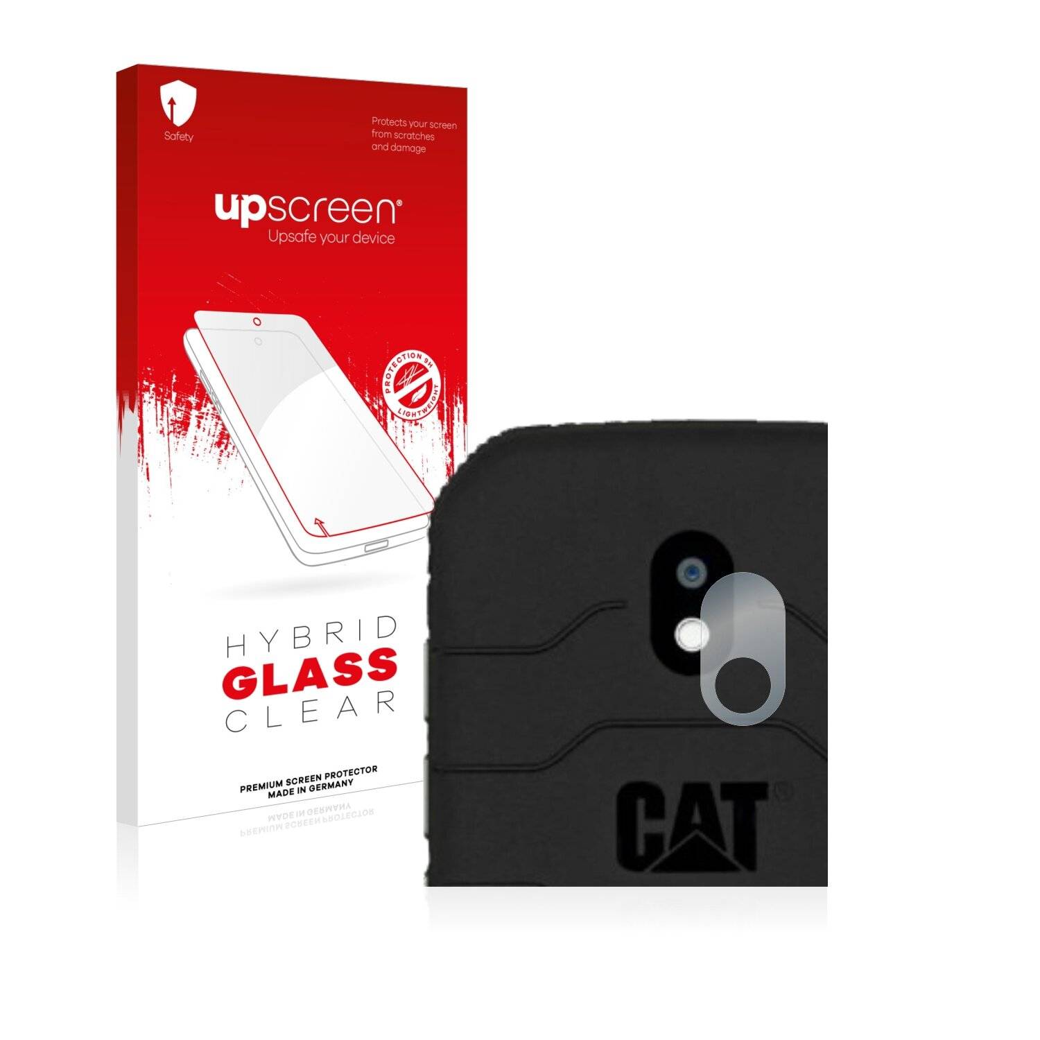 upscreen Hybrid Glass Clear Premium Schutzglas Folie für Caterpillar Cat S42 (NUR