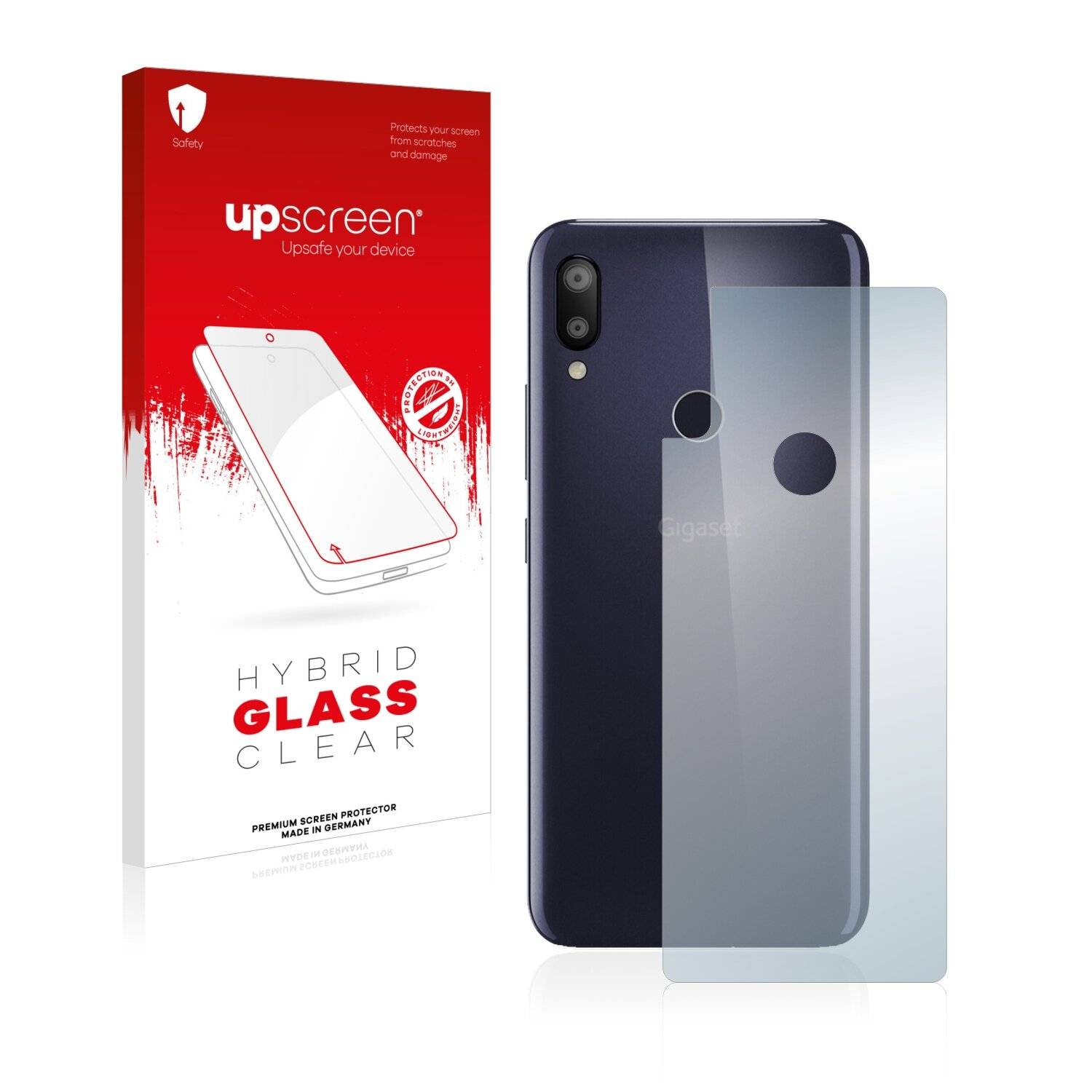 upscreen Hybrid Glass Clear Premium Schutzglas Folie für Gigaset GS190