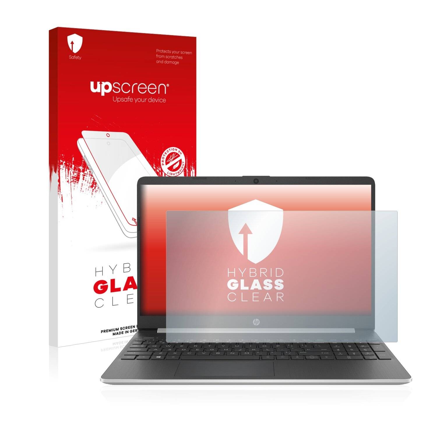 upscreen Hybrid Glass Clear Premium Schutzglas Folie für HP