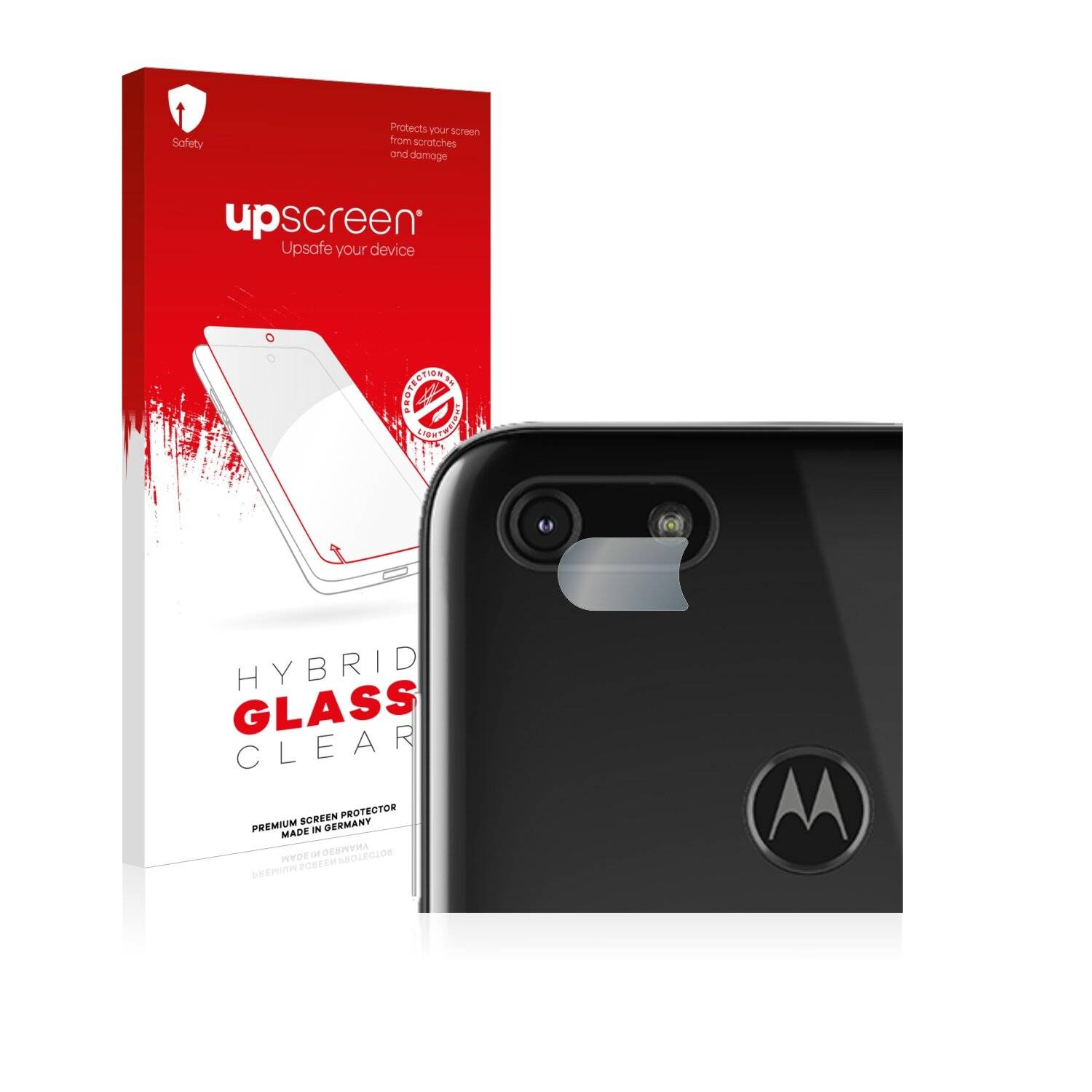 upscreen Hybrid Glass Clear Premium Schutzglas Folie für Motorola Moto E6 Play (NUR