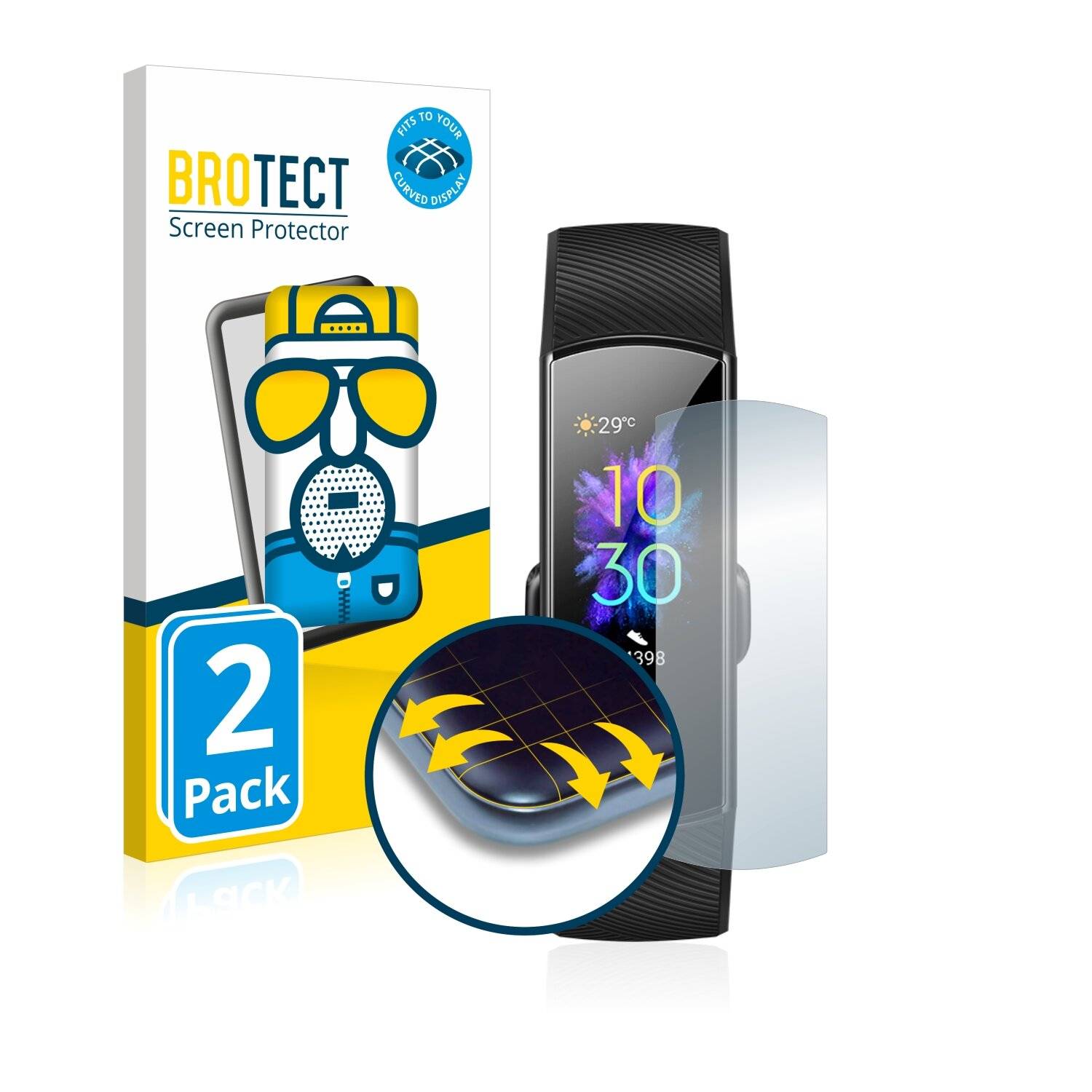 2x BROTECT Flex Matte Full-Cover Displayschutzfolie für Honor Band