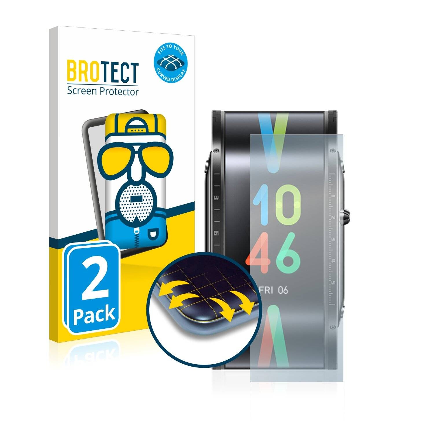 2x BROTECT Flex Matte Full-Cover Displayschutzfolie für ZTE Nubia