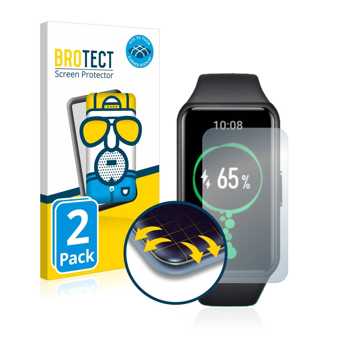 2x BROTECT Flex Matte Full-Cover Displayschutzfolie für Honor Band