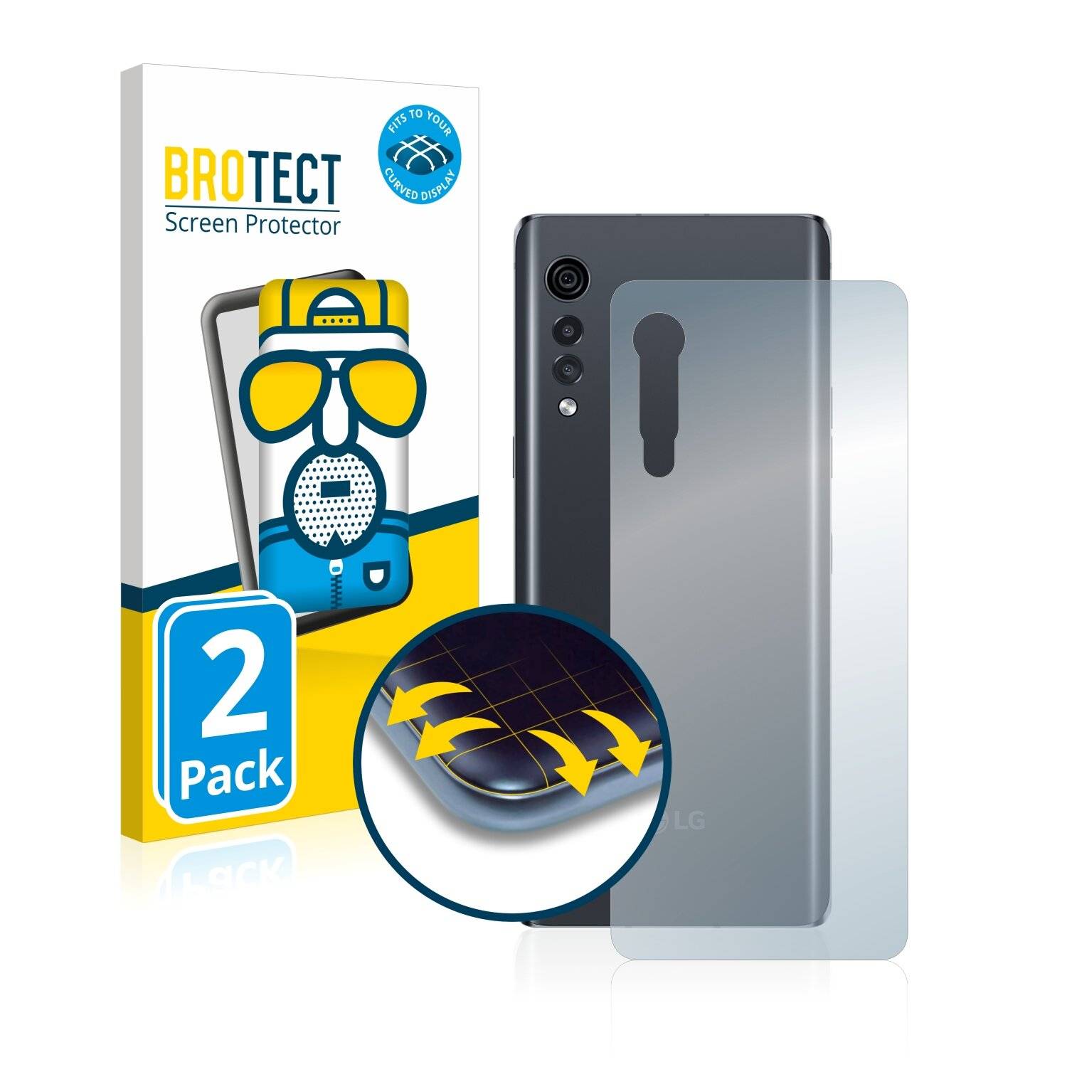 2x BROTECT Flex Matte Full-Cover Displayschutzfolie für LG Velvet