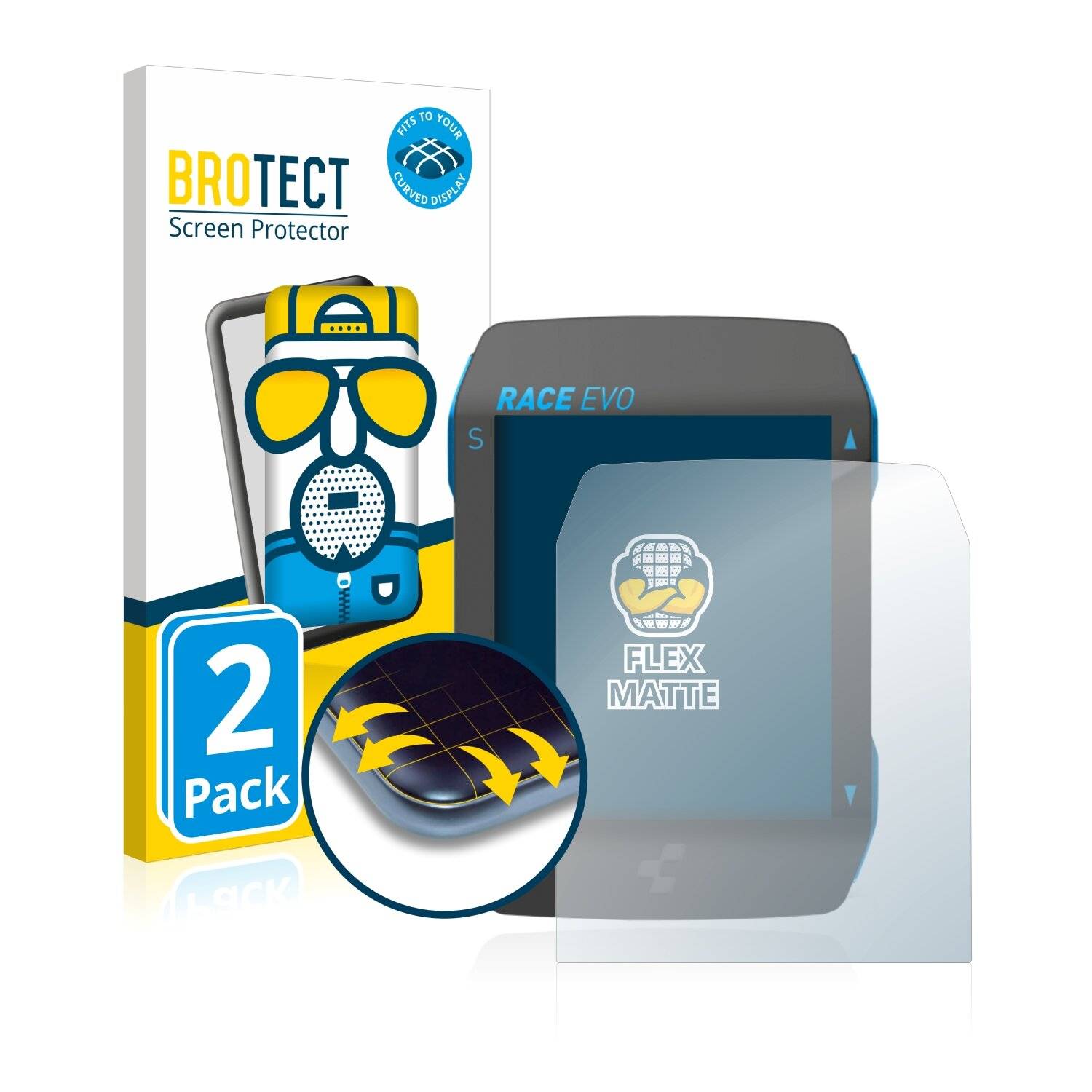 2x BROTECT Flex Matte Full-Cover Displayschutzfolie für Cube Race
