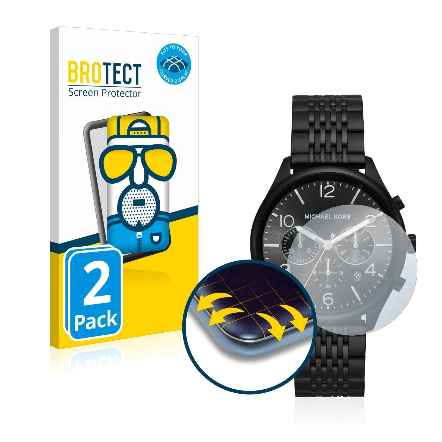 2x BROTECT Flex Matte Full-Cover Displayschutzfolie für Michael Kors Merrick